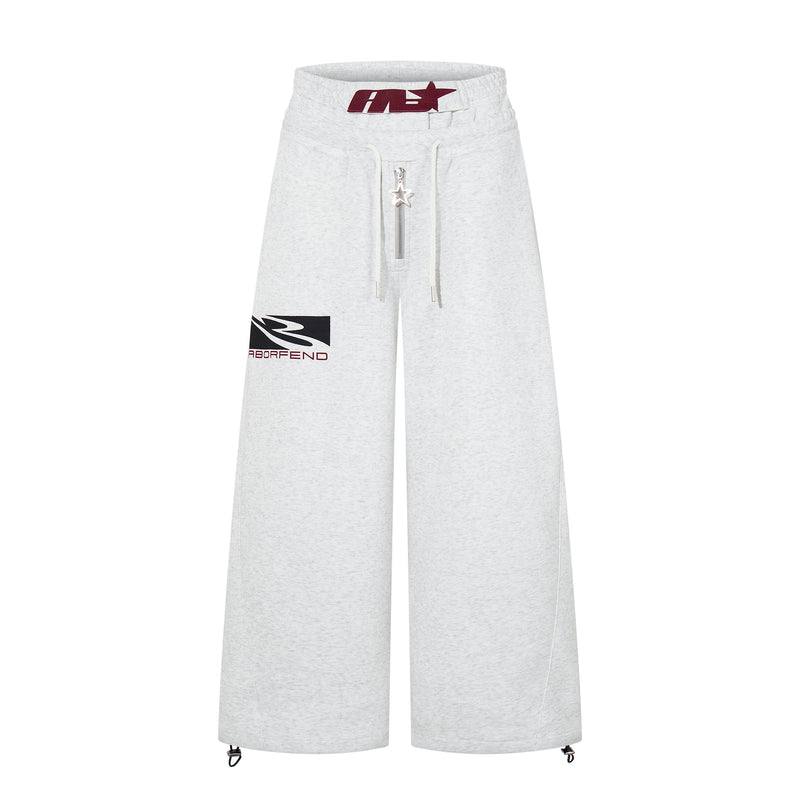 Omirad Star Zip Wide-Leg Sweatpants | Streetwear Joggers