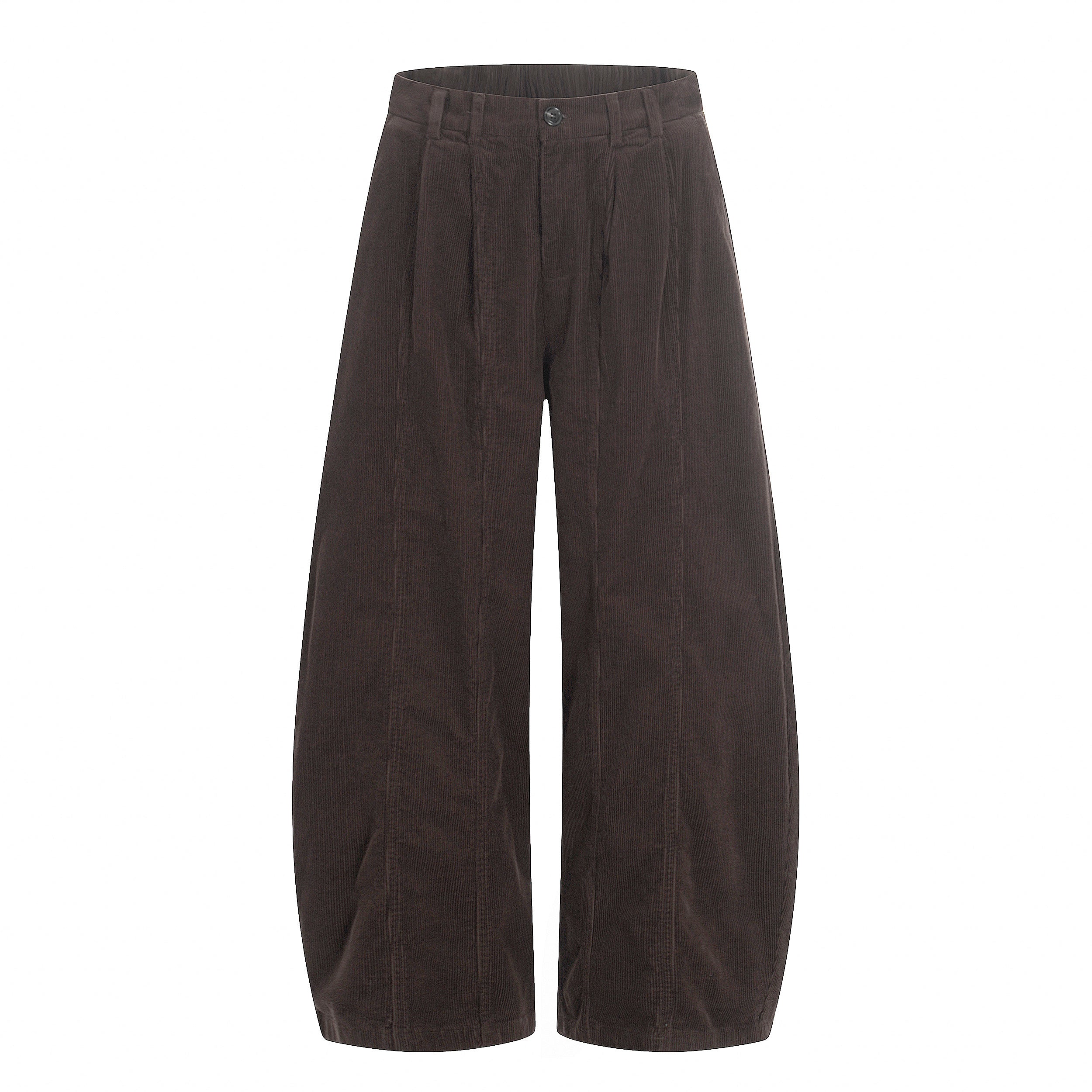 Omirad Wide-Leg Corduroy Pants | 100% Cotton Pleated Trousers