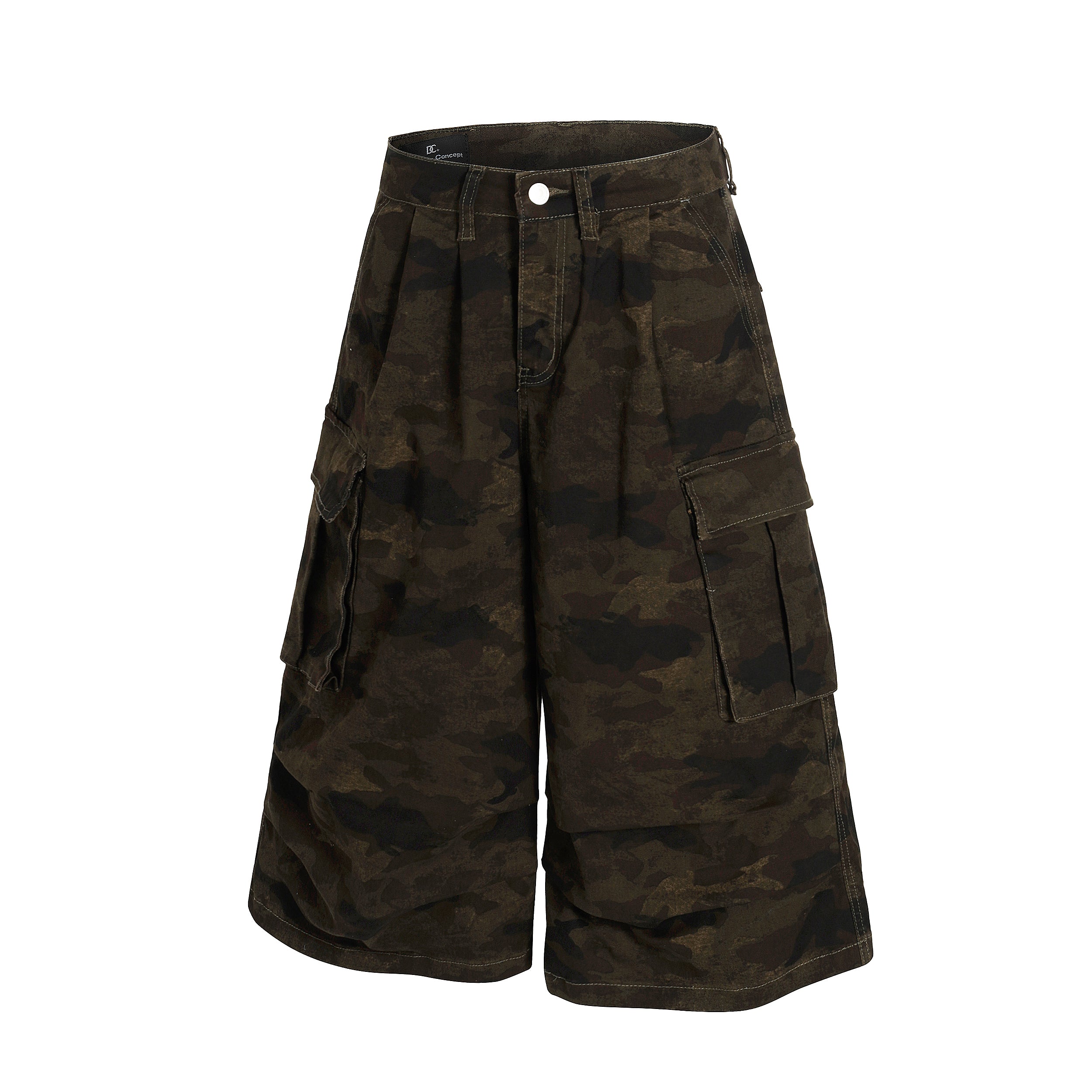 Omirad Wide-Leg Camo Cargo Shorts | Oversized Utility Fit