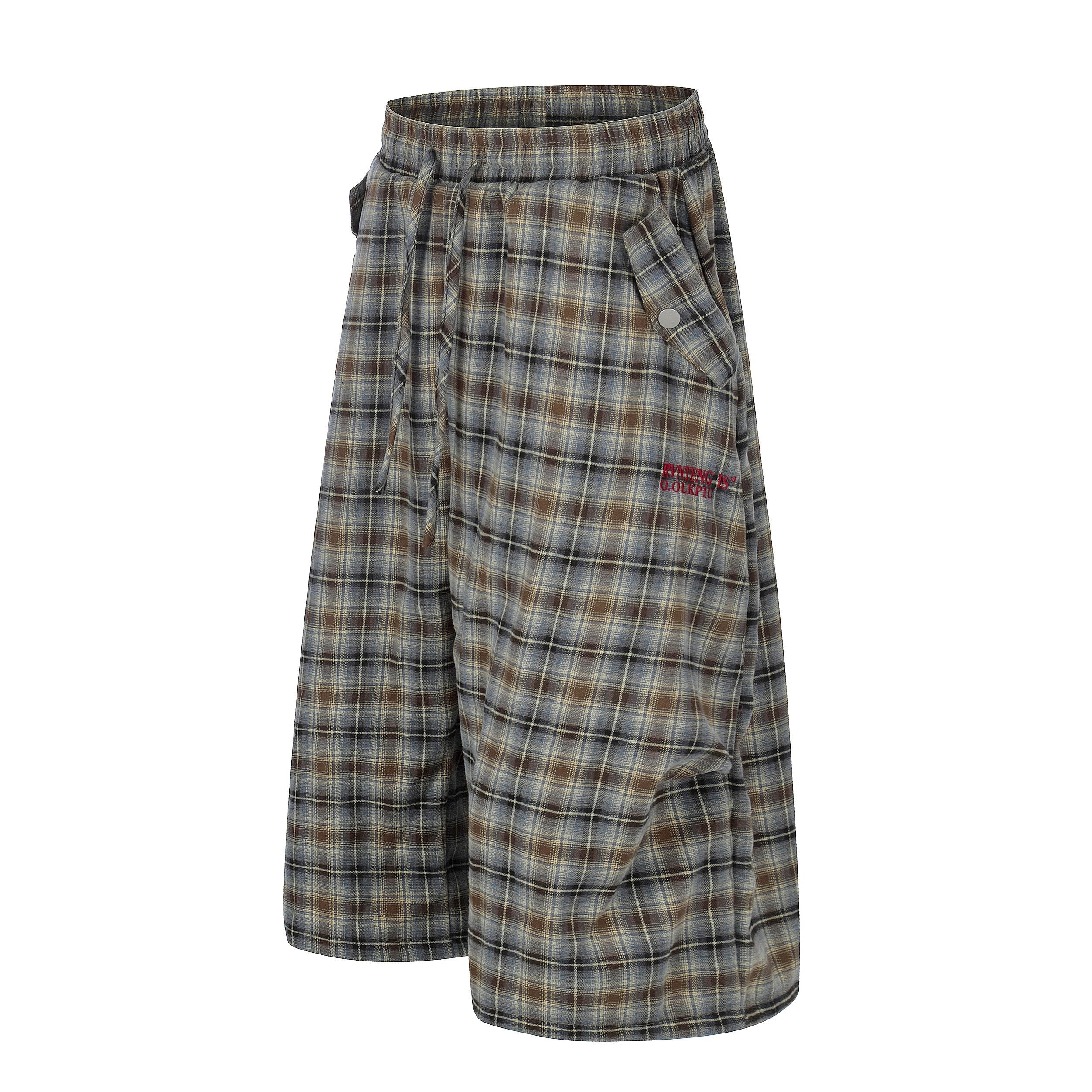 Omirad Plaid Lounge Shorts | Oversized Retro Streetwear