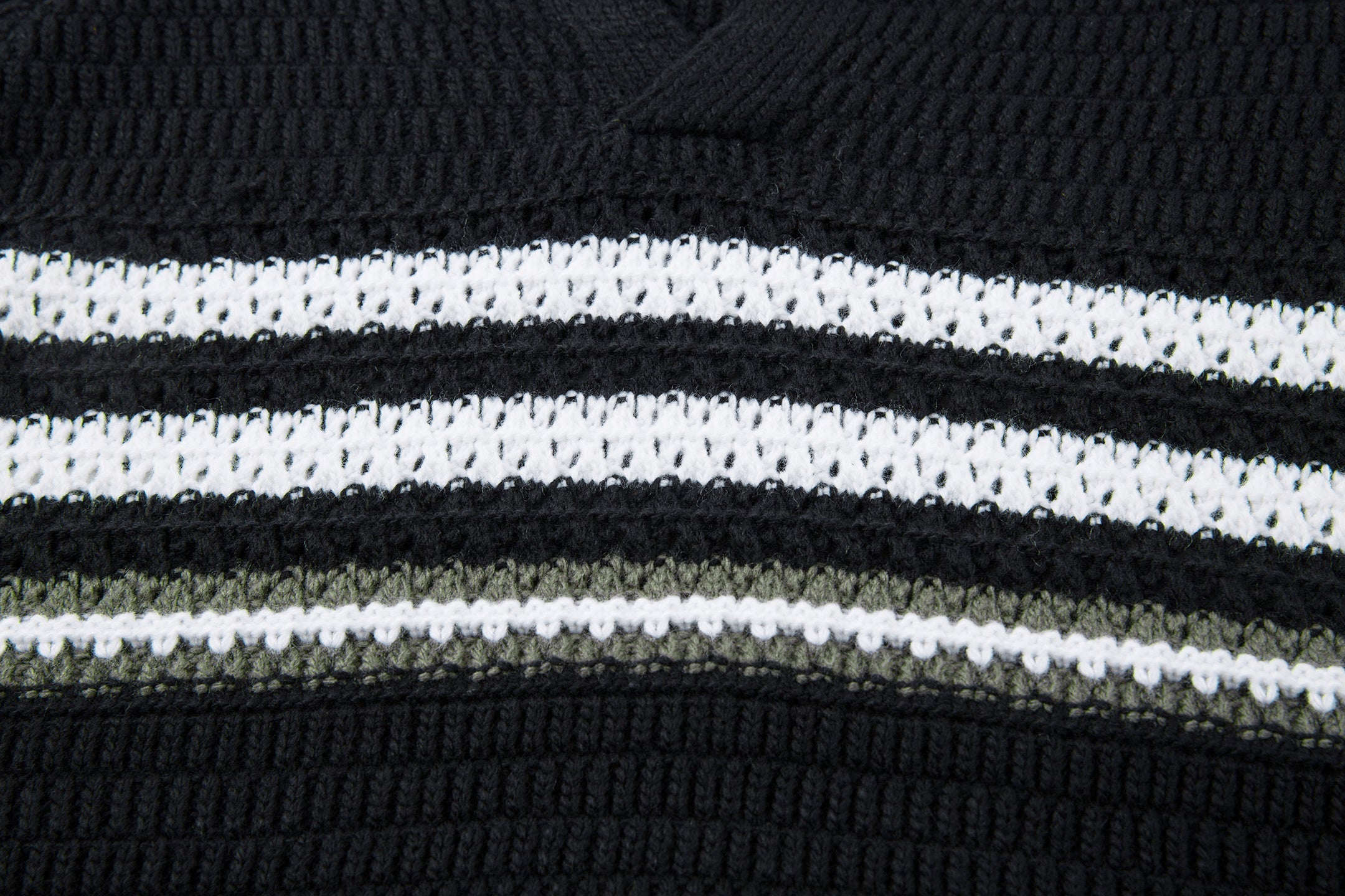Men's Striped Knit Polo Sweater | Relaxed Streetwear Pullover