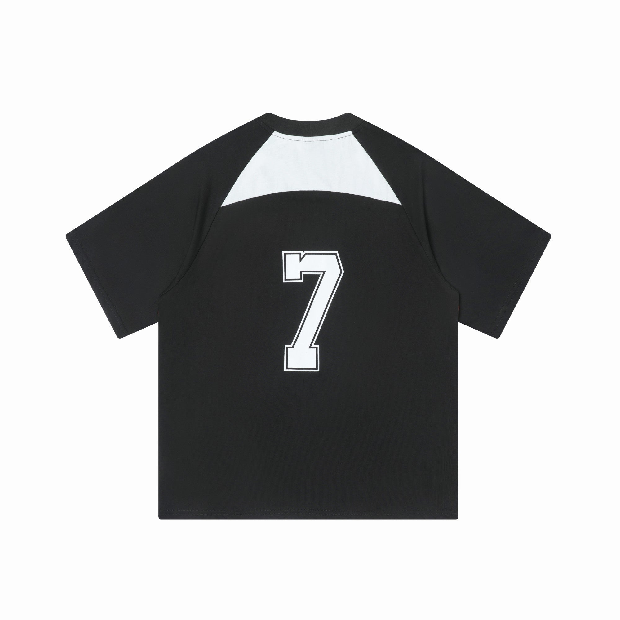Number 7 Varsity Jersey Tee | Colorblock Streetwear T-Shirt