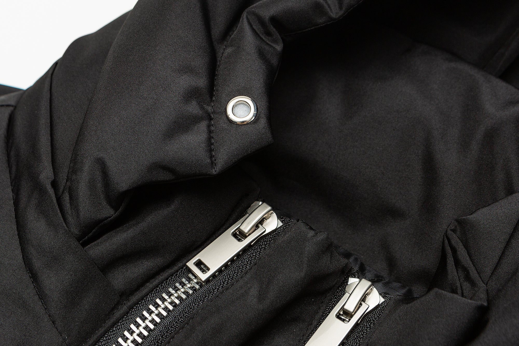 Omirad Dual-Zip Hooded Tech Puffer Jacket | Black Oversized