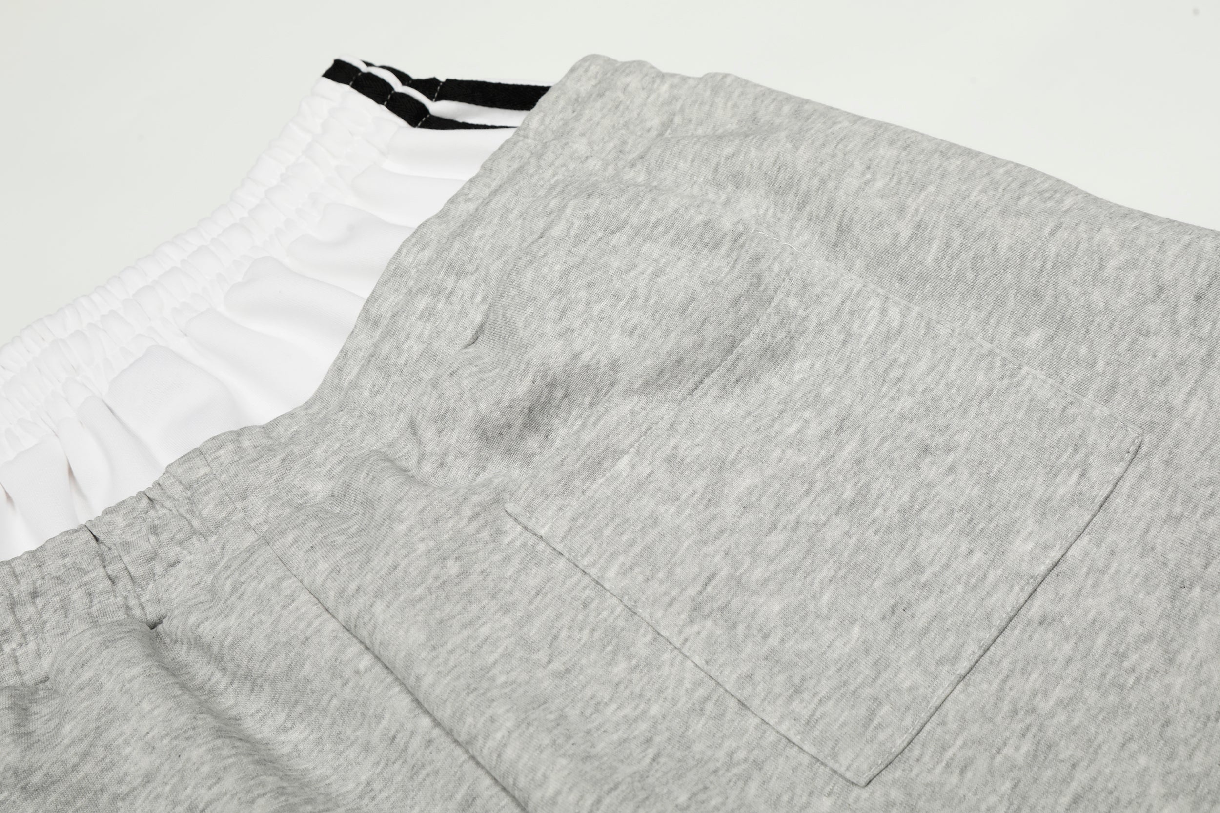 Varsity Patch Wide-Leg Sweatpants | Contrast Double Waist