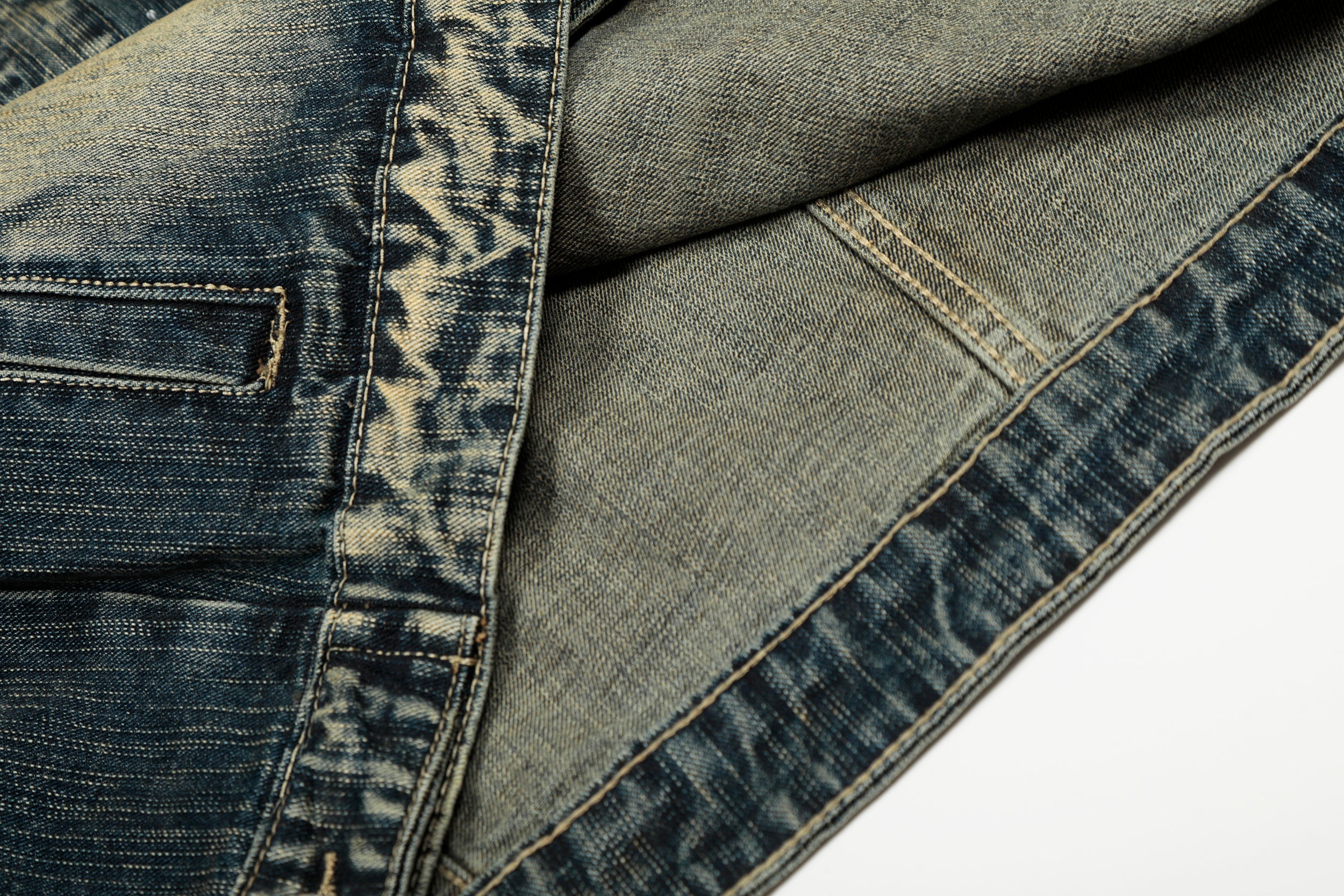 Rhinestone Gradient Denim Jacket | Vintage Wash Street Glam