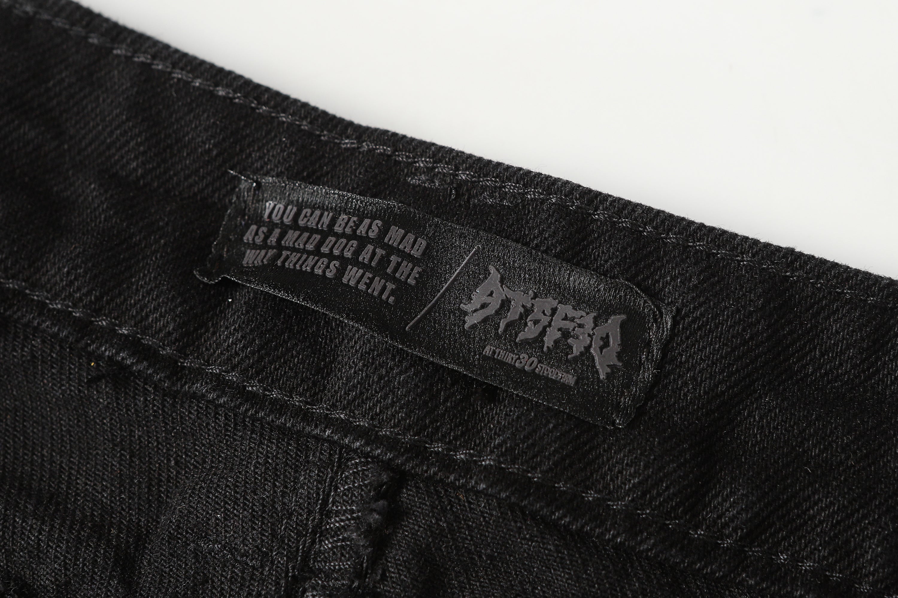Omirad Studded Panel Wide-Leg Jeans | Dark Streetwear Denim