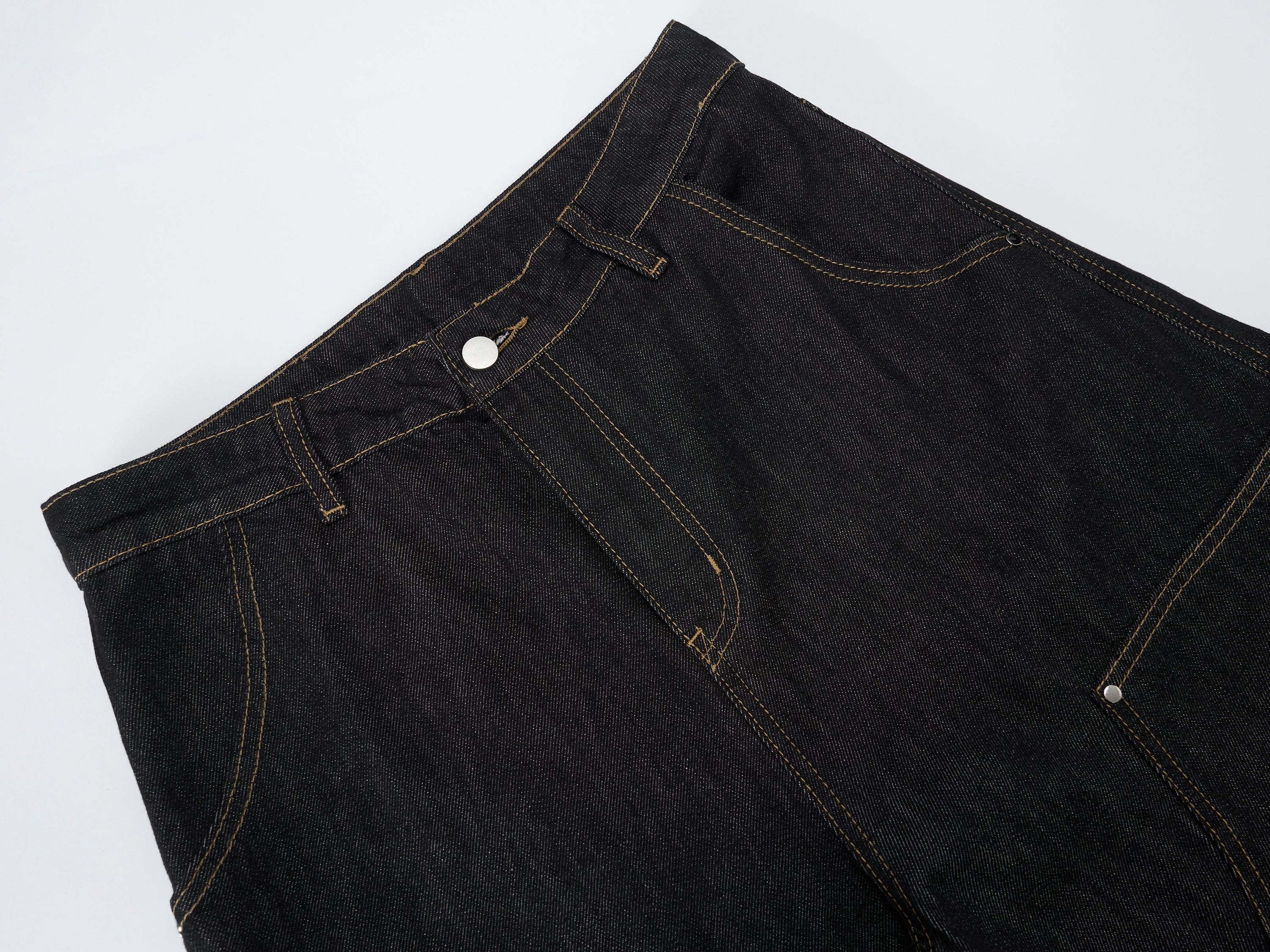 Utility Wide-Leg Carpenter Denim Pants | Dark Wash
