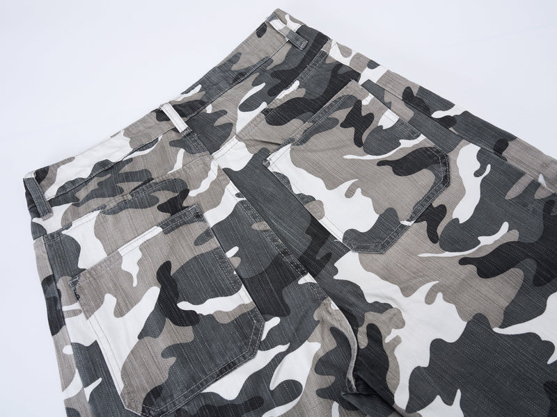Omirad Camo Wide-Leg Patchwork Jeans | Oversized Balloon Fit