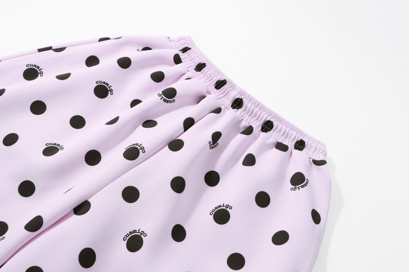 Omirad Polka Dot Cargo Wide-Leg Pants | Pastel Streetwear