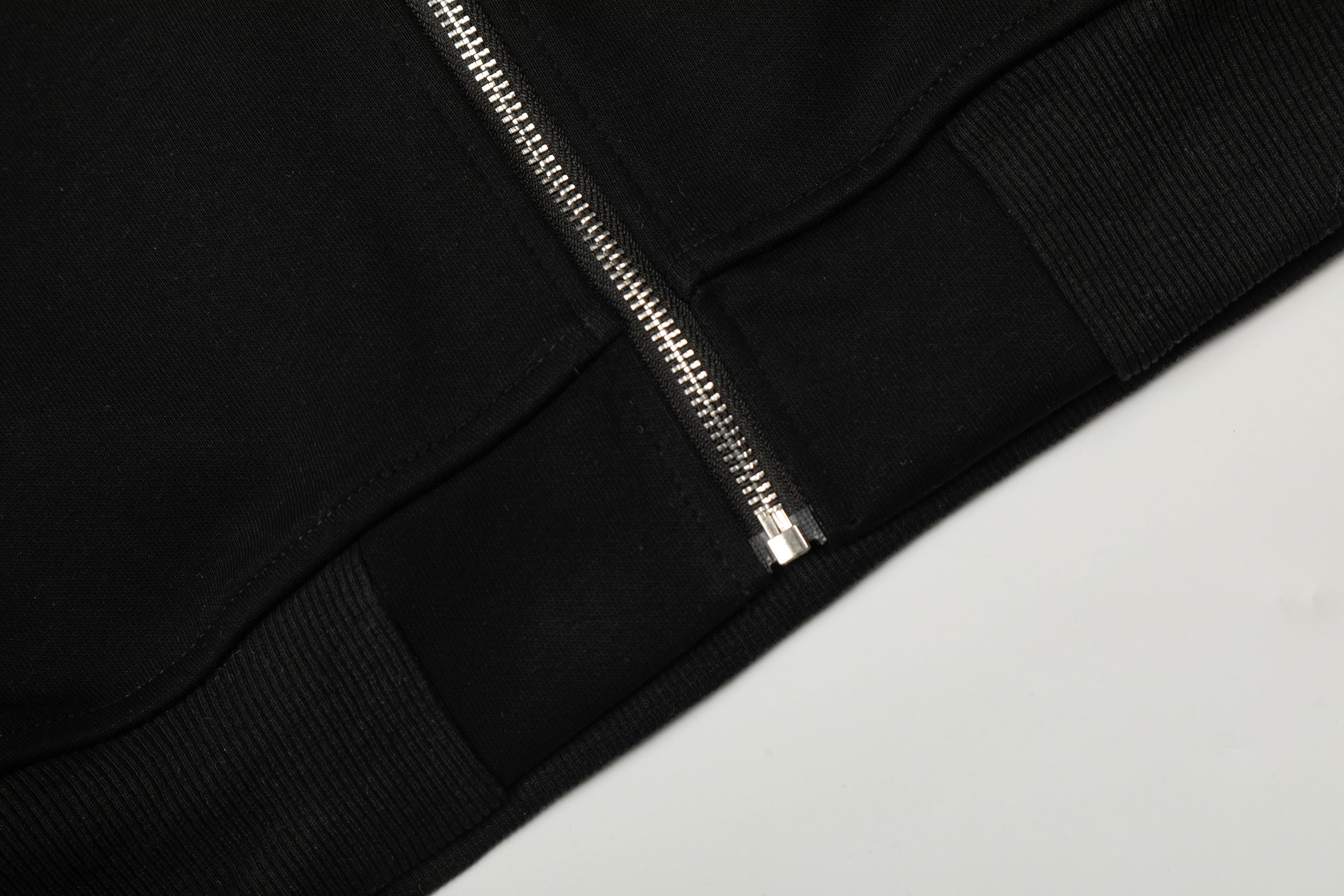 Leopard Panel Cat Ear Zip-Up Hoodie | Street Style Black