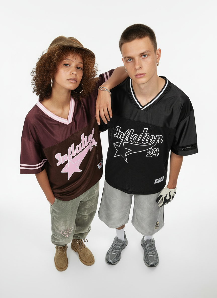 Inflation 24 Star Mesh Jersey | Varsity Streetwear Top