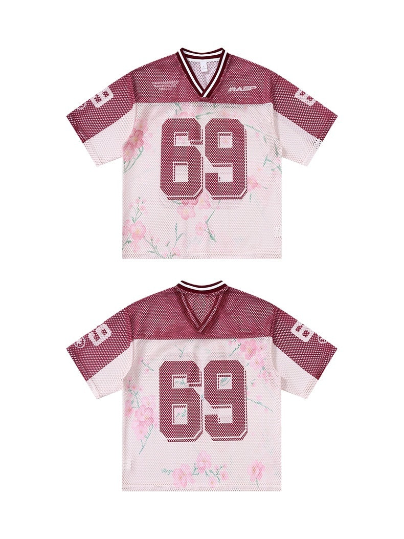 Omirad Blossom 69 Floral Mesh Jersey T-Shirt | Streetwear