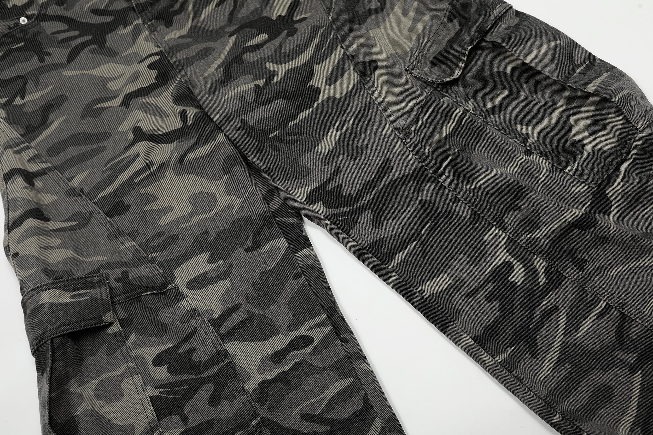 Omirad Shadow Camo Cargo Pants | Wide-Leg Streetwear