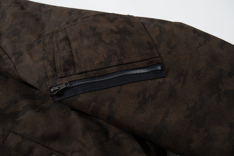 Omirad Camo Faux Fur Hood Bomber Jacket | Heavyweight Cotton
