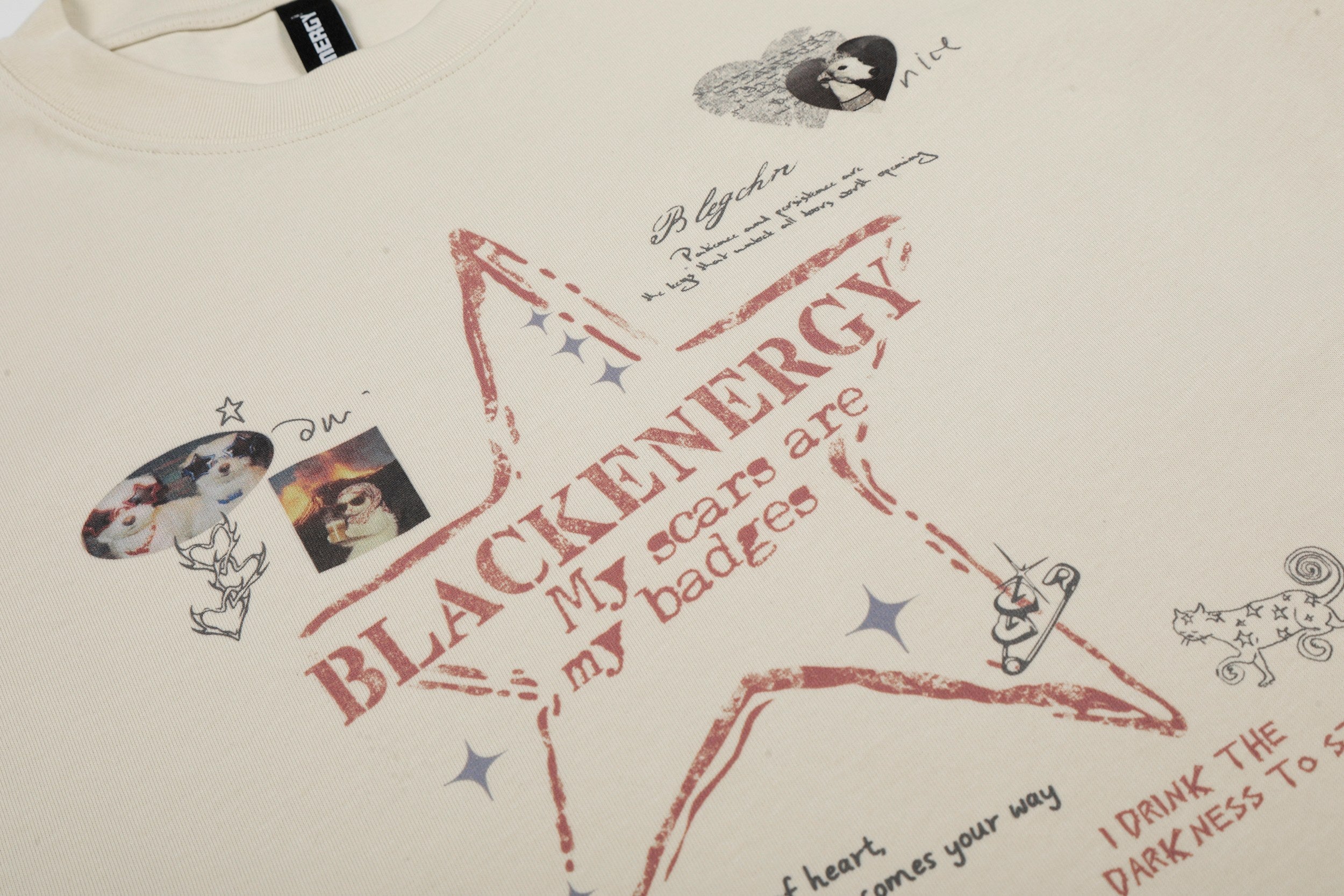 Blackenergy Star Script Graphic Tee | Oversized Cotton T-Shirt