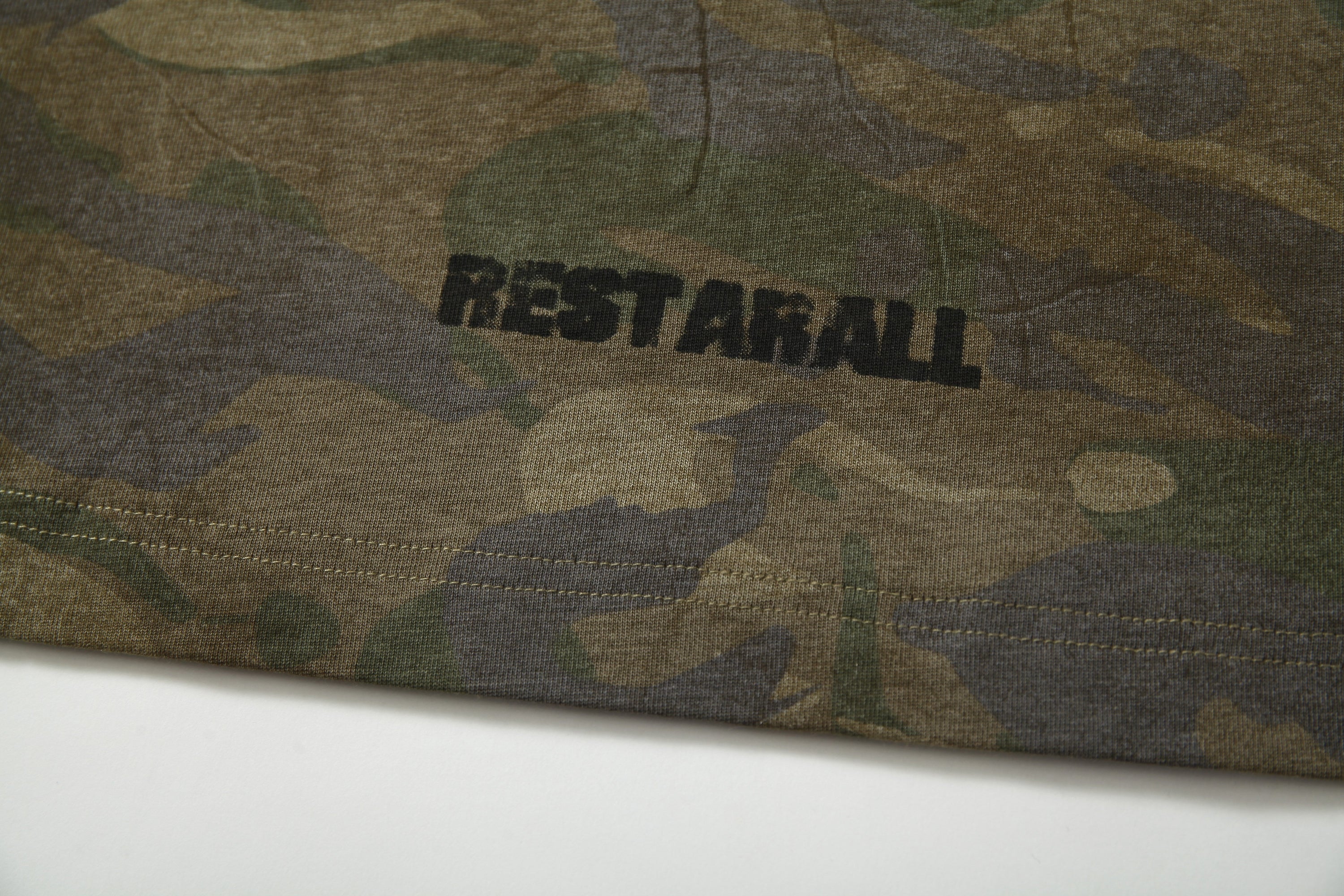 Camo Patchwork Long Sleeve Tee | Oversized Streetwear