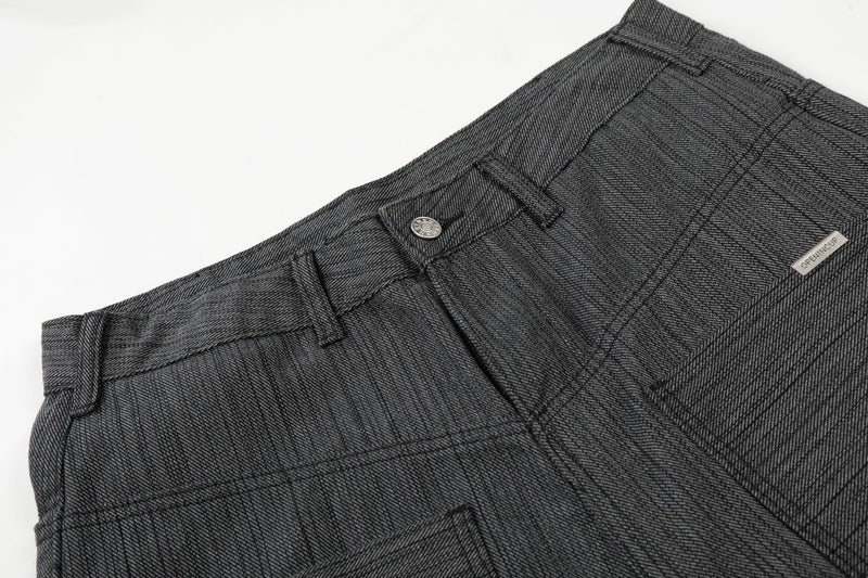 Omirad Textured Wide-Leg Utility Pants | Streetwear