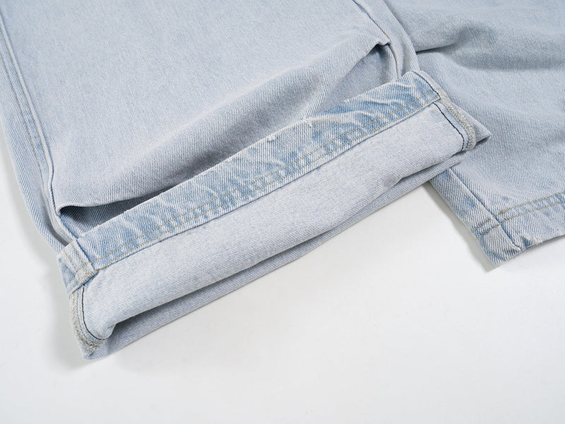 Light-Wash Wide-Leg Denim Pants | Relaxed Streetwear Fit