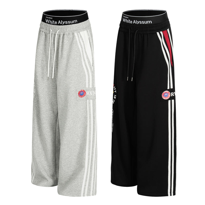 Varsity Stripe Wide-Leg Track Pants | Streetwear Sweatpants
