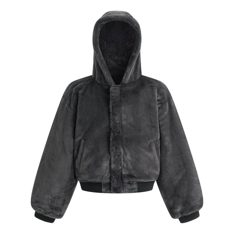 Reversible Camo Hooded Bomber Jacket | Two-Way Style