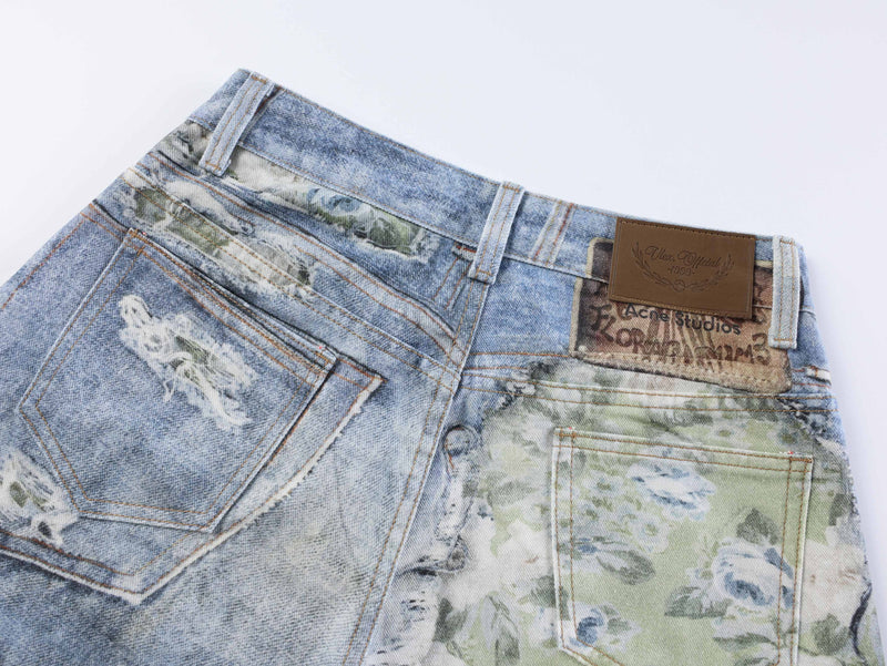 Back waistband close-up with label patch and pocket details