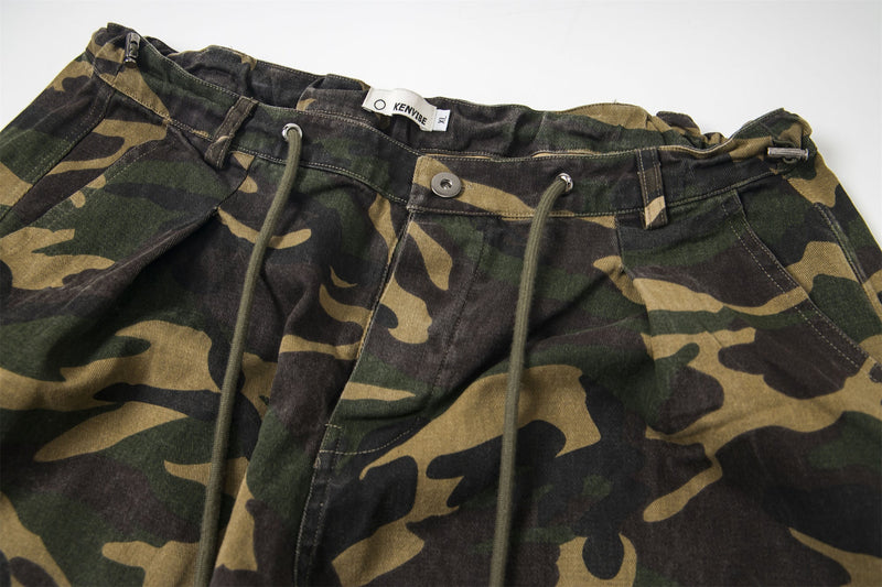 Omirad Camo Wide-Leg Cotton Pants | Military Streetwear