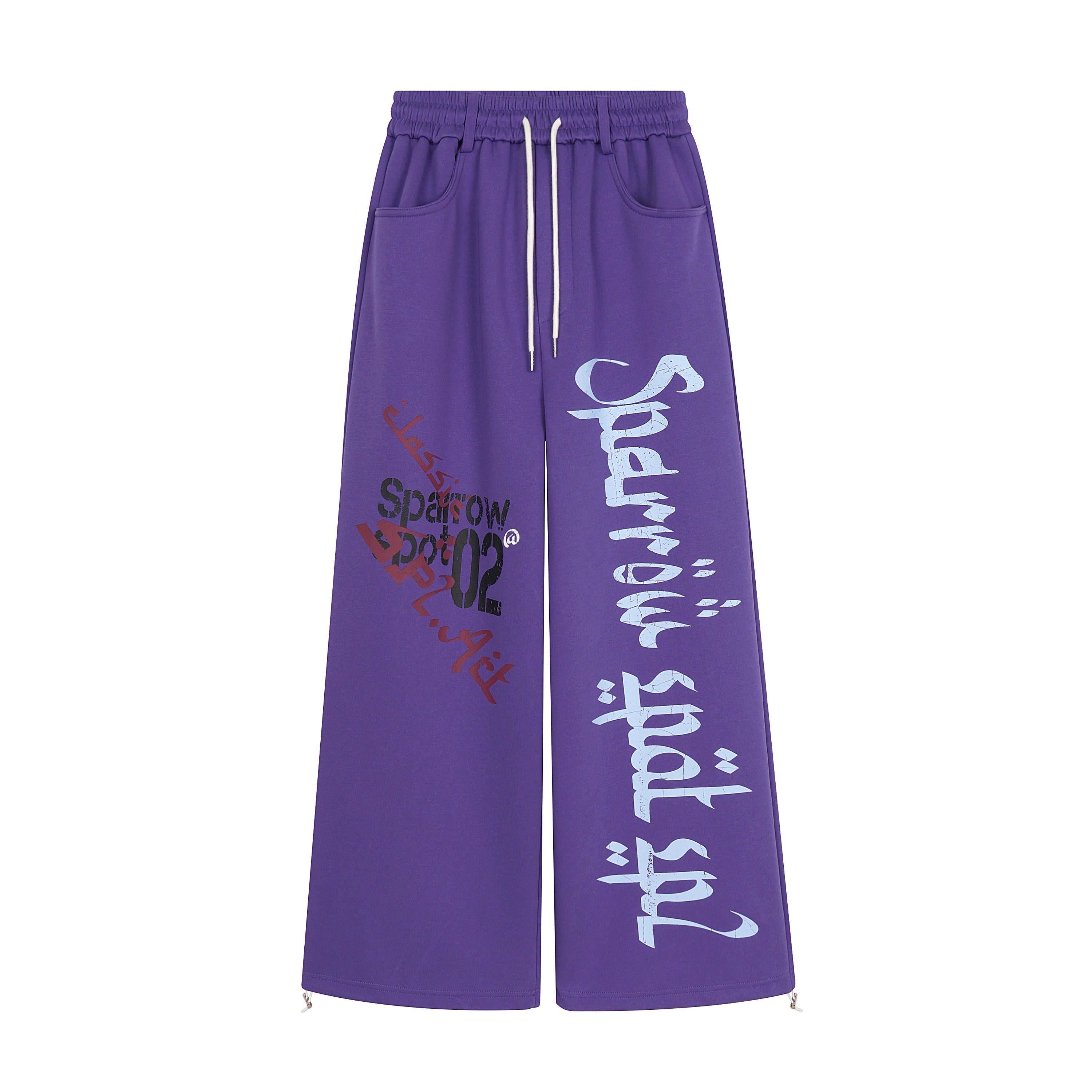 Graffiti Graphic Wide-Leg Sweatpants | Y2K Street Style