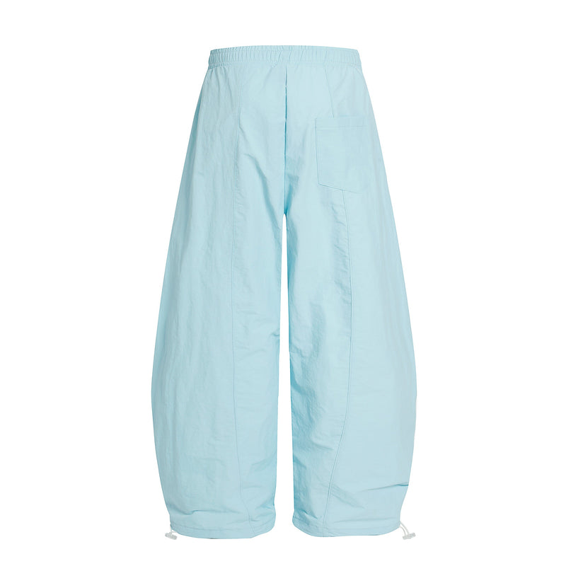 Pastel Nylon Stacked Balloon Pants | Streetwear Trousers