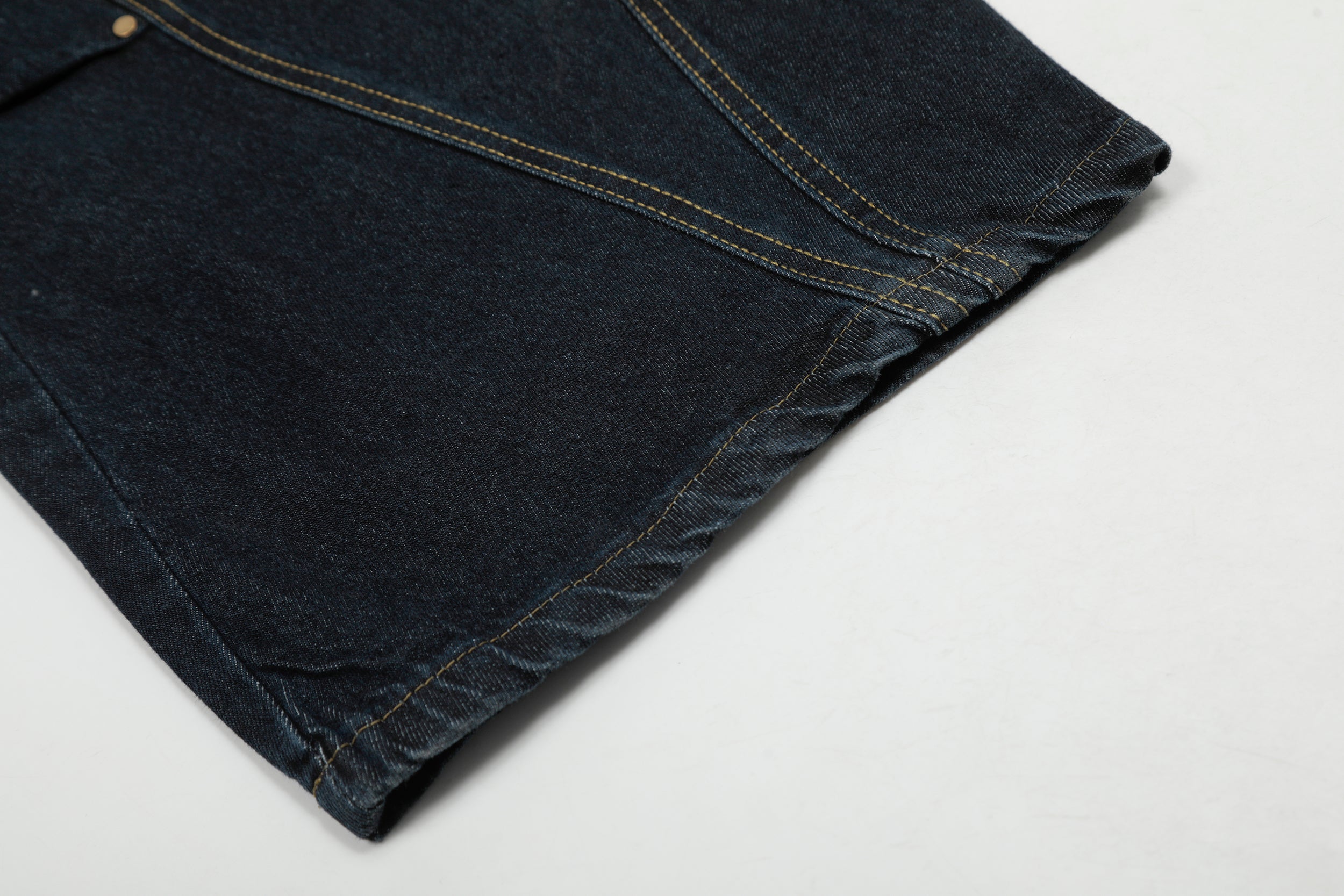 Curved-Panel Barrel Denim Pants | Wide Leg Street Jeans