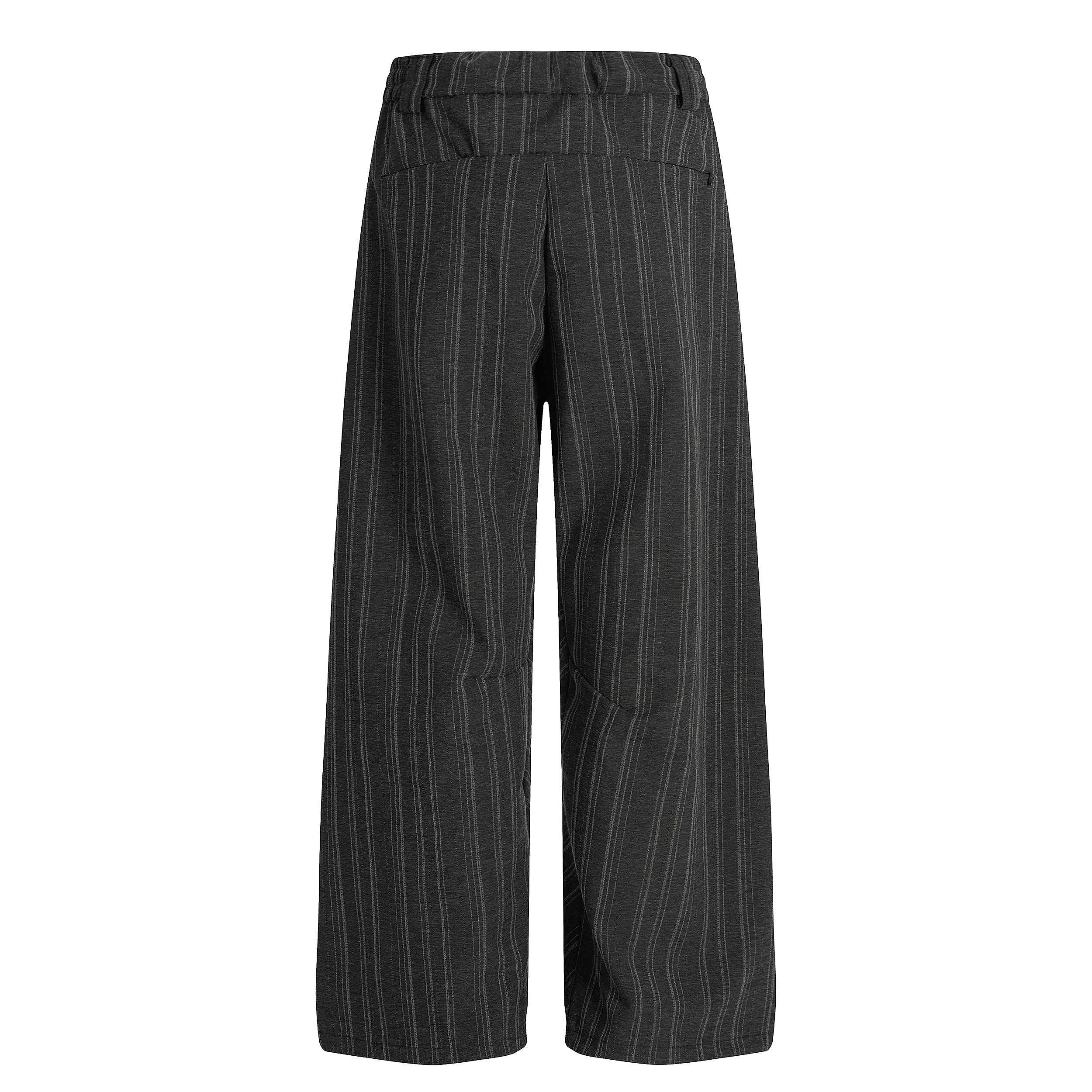 Omirad Striped Wide-Leg Pants | Pleated Pinstripe Trousers