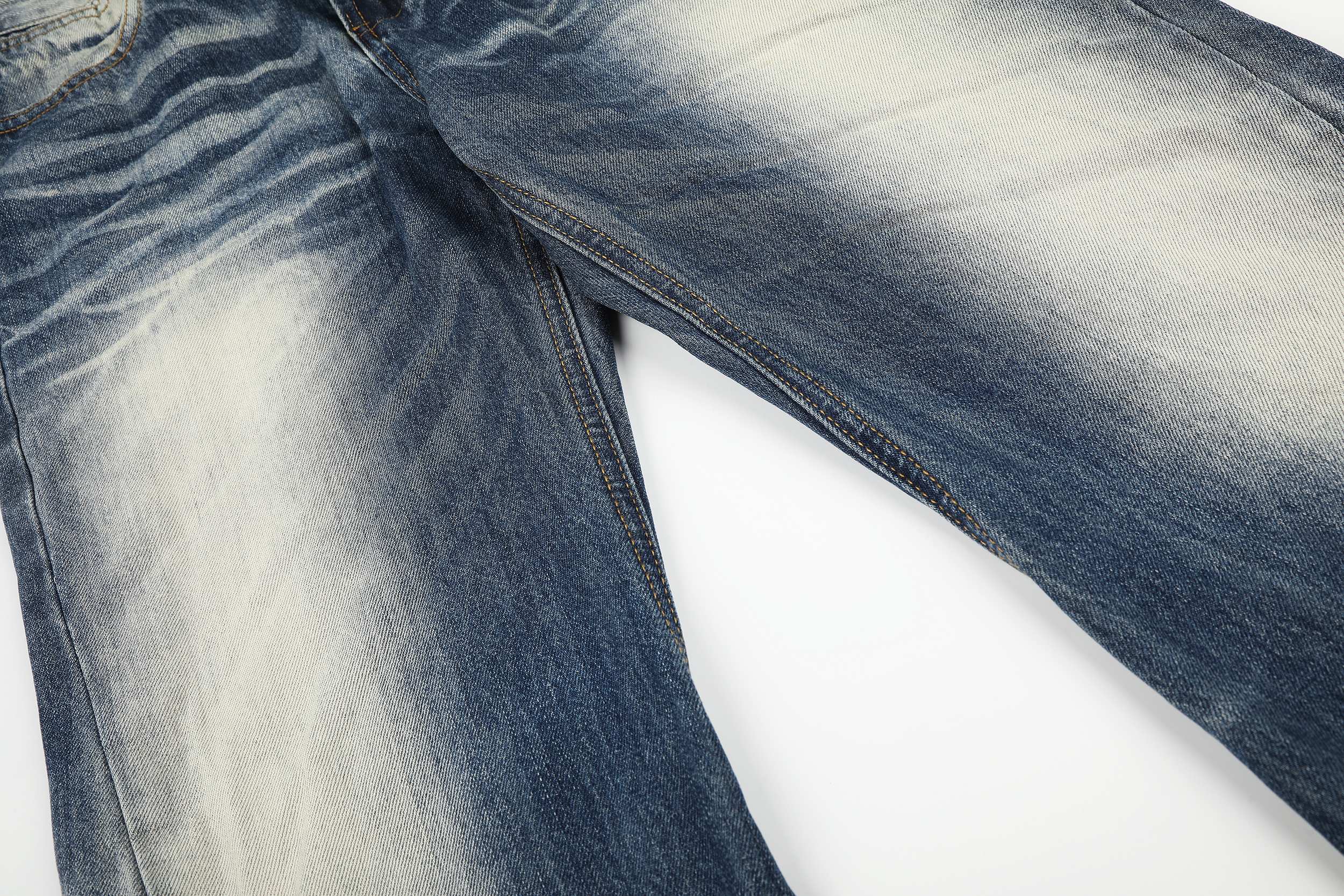 Omirad Studded Vintage Wash Jeans | Y2K Streetwear Denim