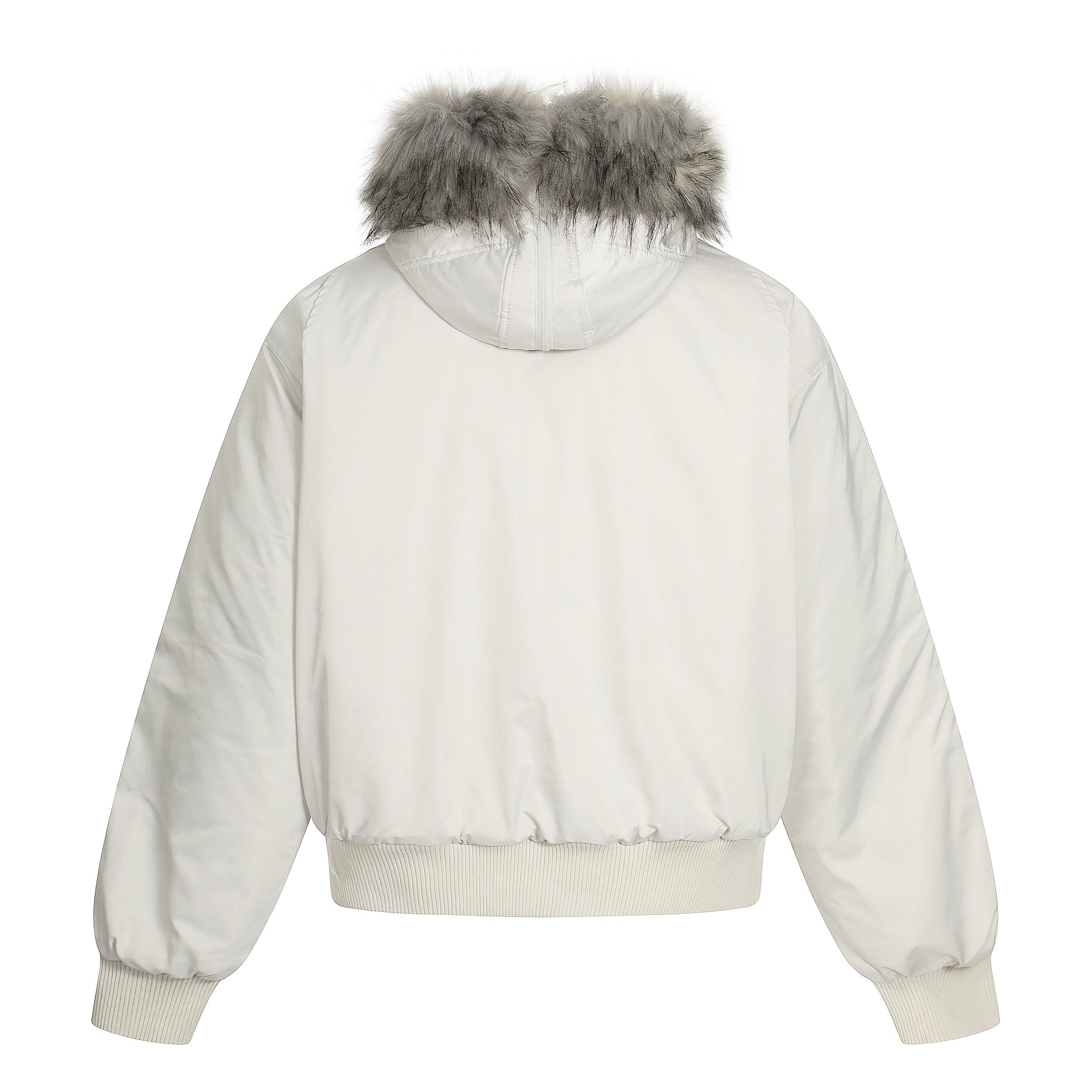 Faux Fur Trim Padded Bomber Jacket | Cropped Winter Coat