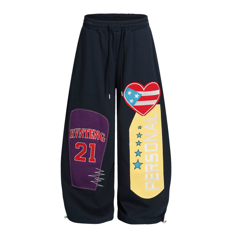 Omirad PERSONAL 21 Patchwork Wide-Leg Sweatpants