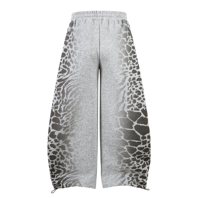 Omirad Leopard Gradient Sweatpants | Grey & Pink Graffiti
