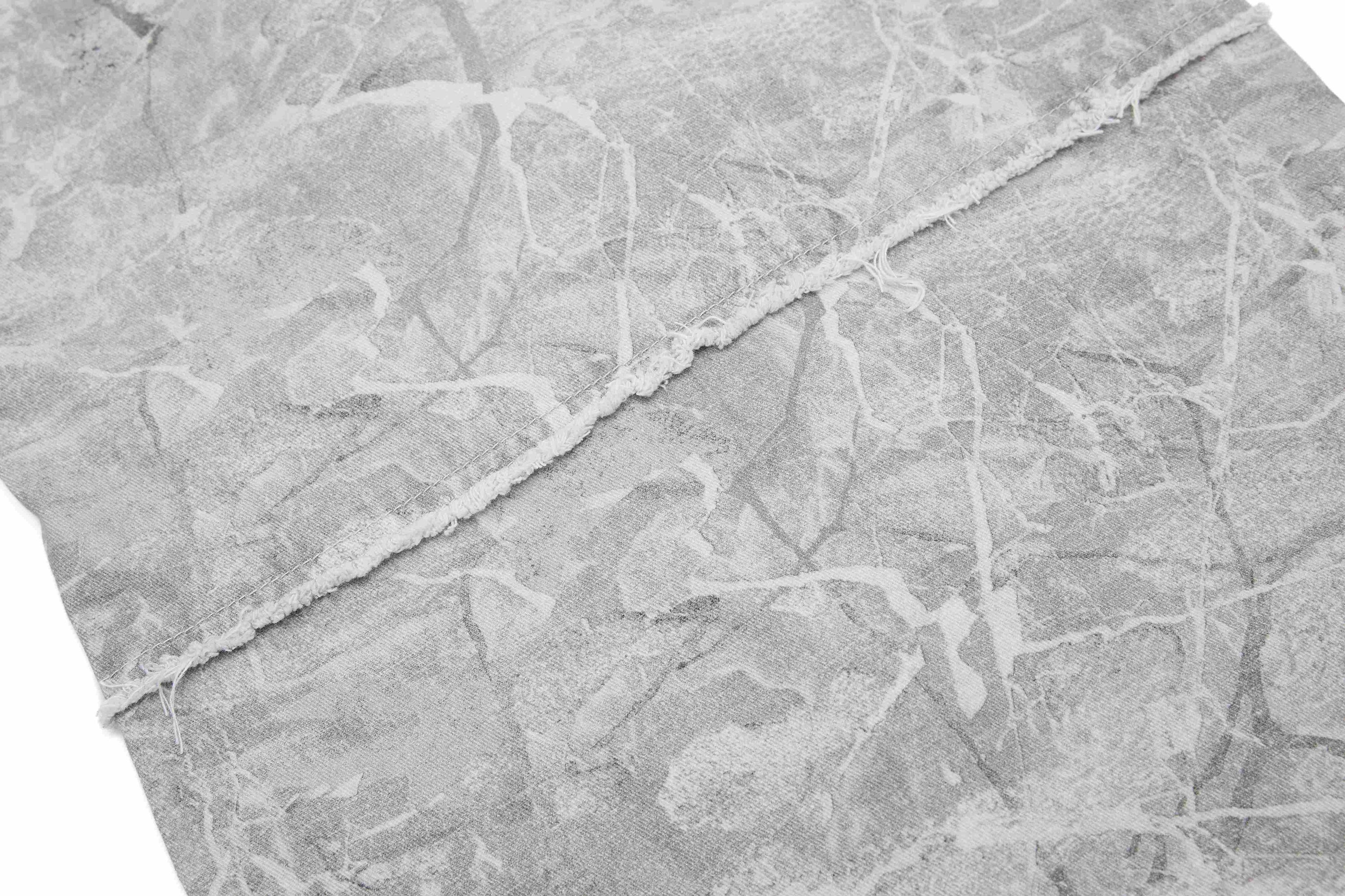 Washed Marble Wide-Leg Baggy Pants | Streetwear Denim