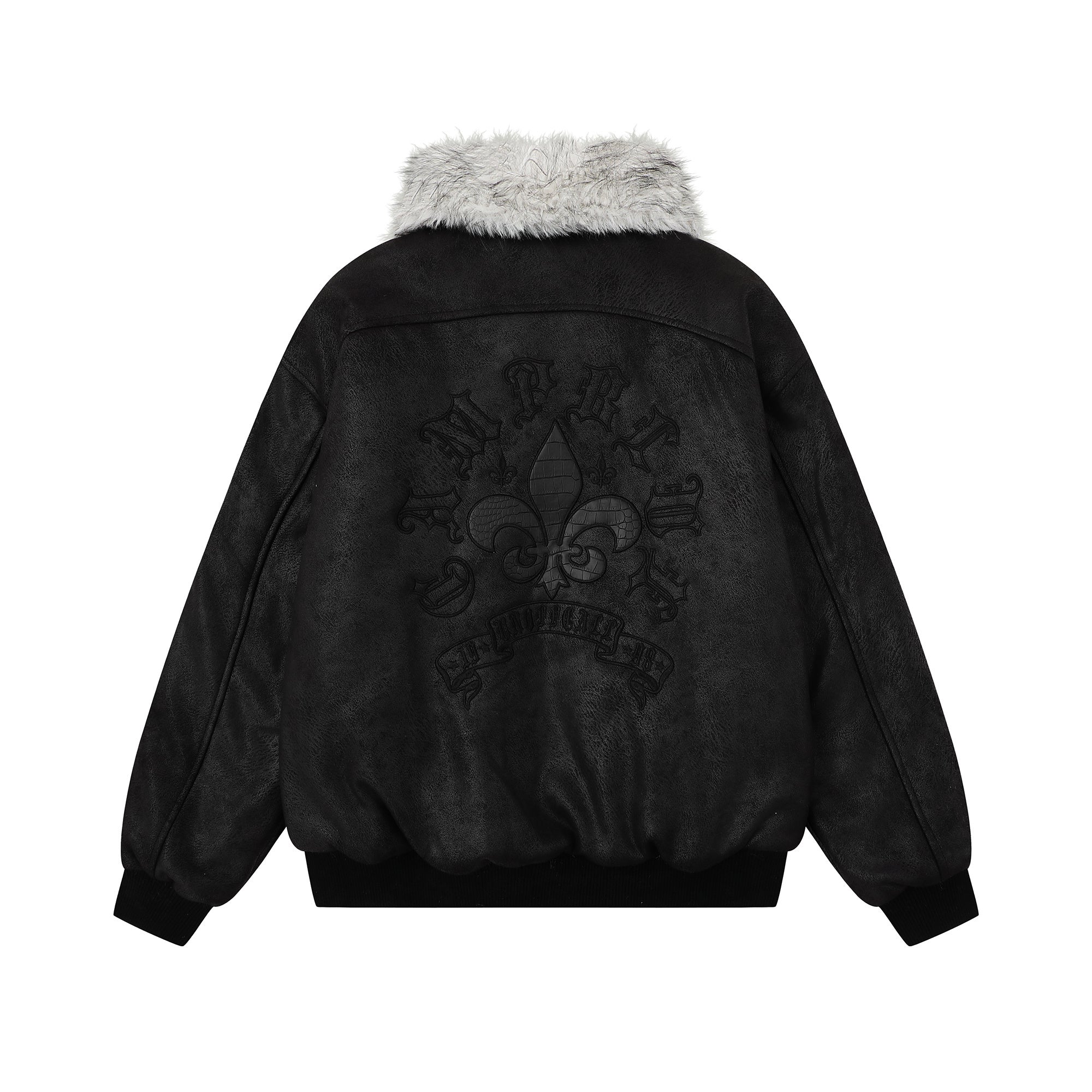 Fur-Collar Buckle Bomber Jacket | Suede-Look Winter Coat
