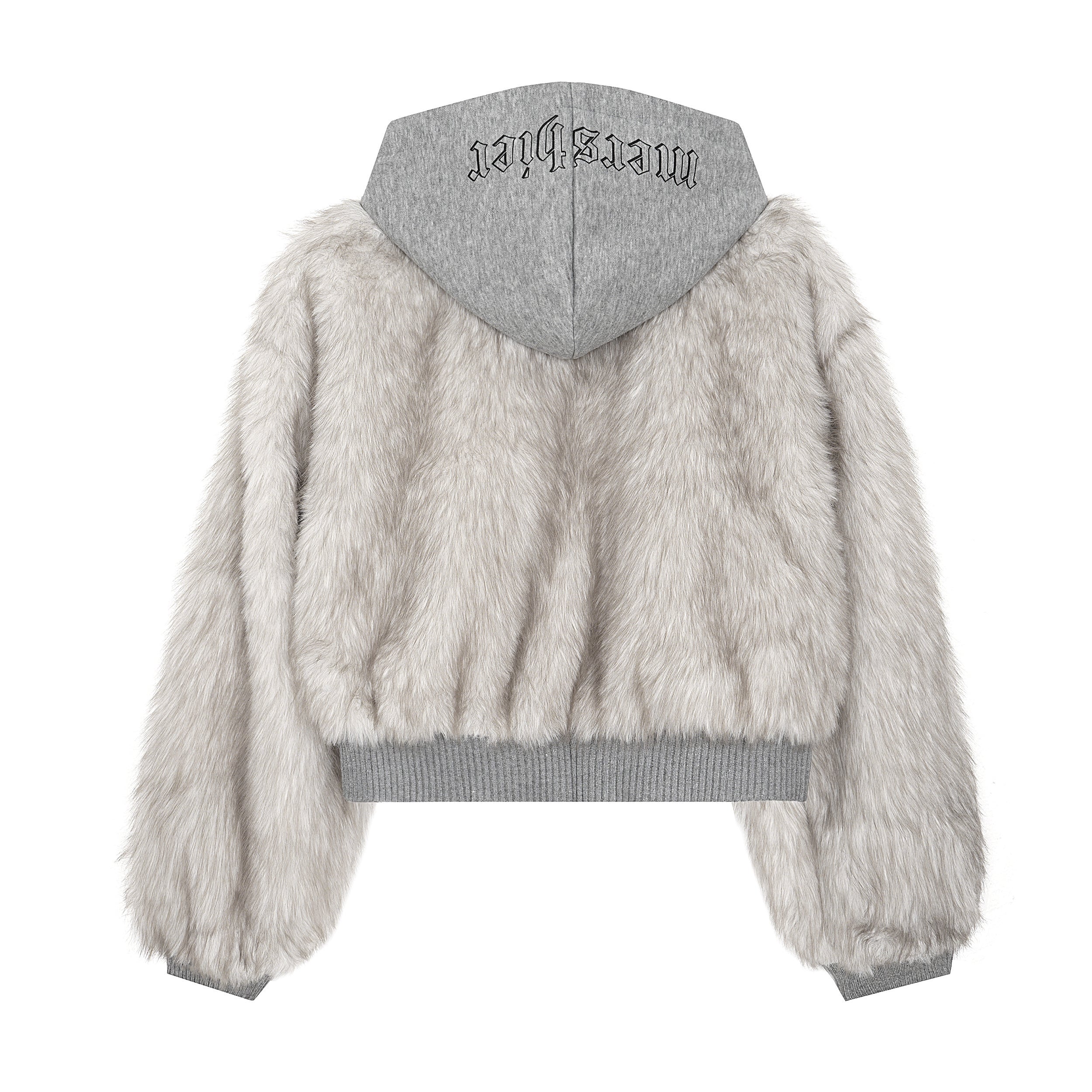 Faux Fur Hooded Bomber Jacket | Streetwear Cropped Zip-Up