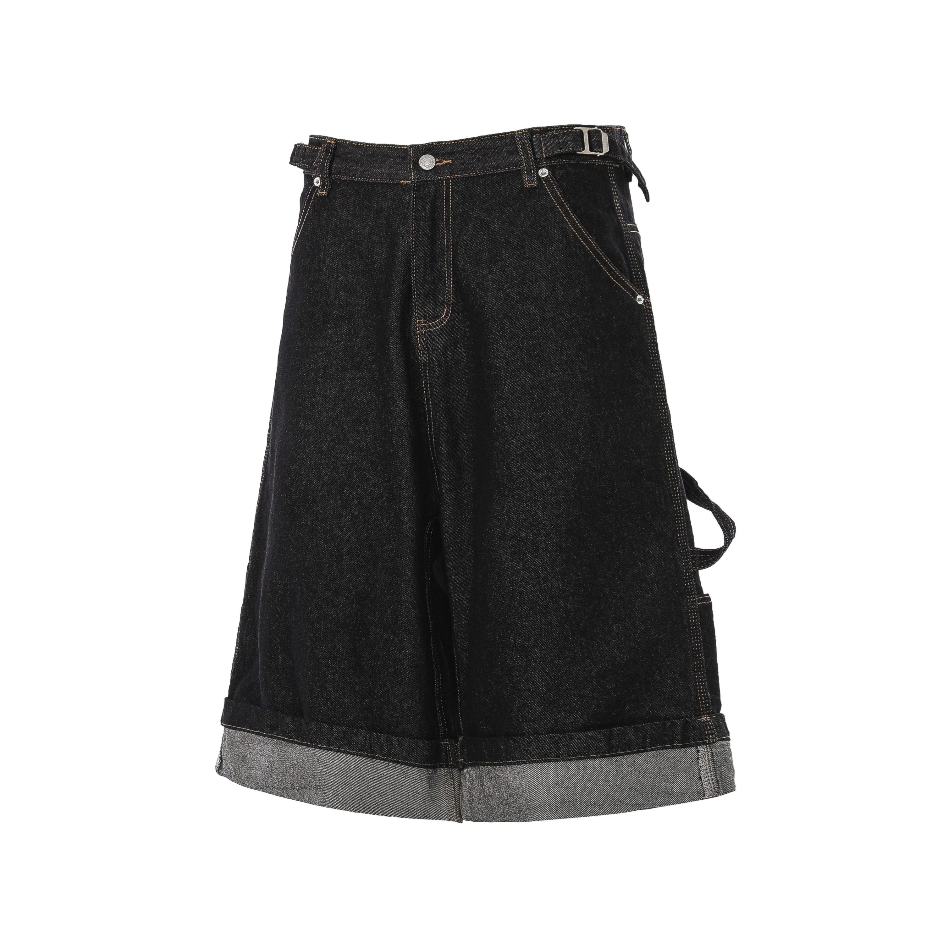 Omirad Raw Edge Denim Cargo Shorts | Wide-Leg Streetwear