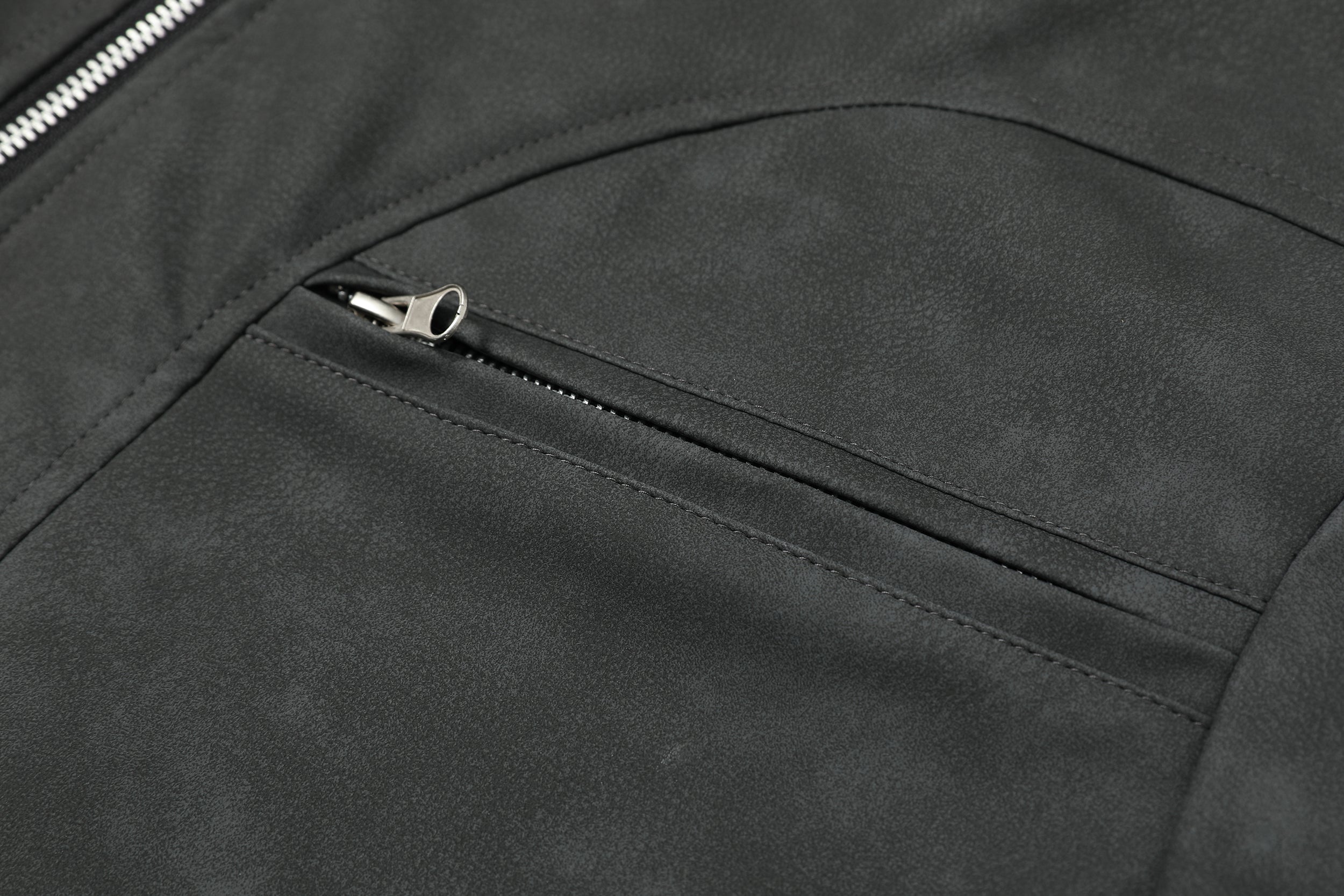 Stand Collar PU Zip Jacket | Minimal Street Style