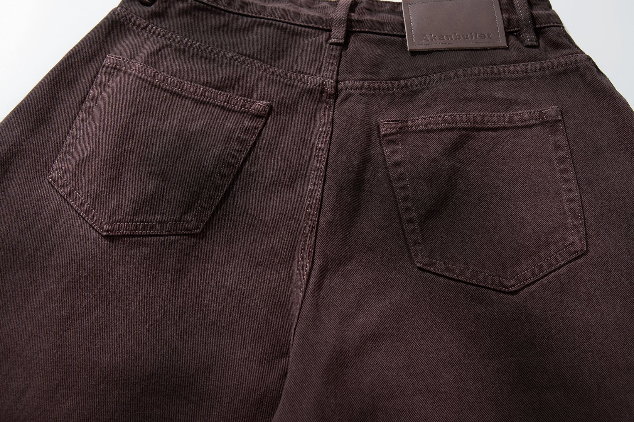 Gradient Washed Wide-Leg Jeans | Brown Oversized Denim