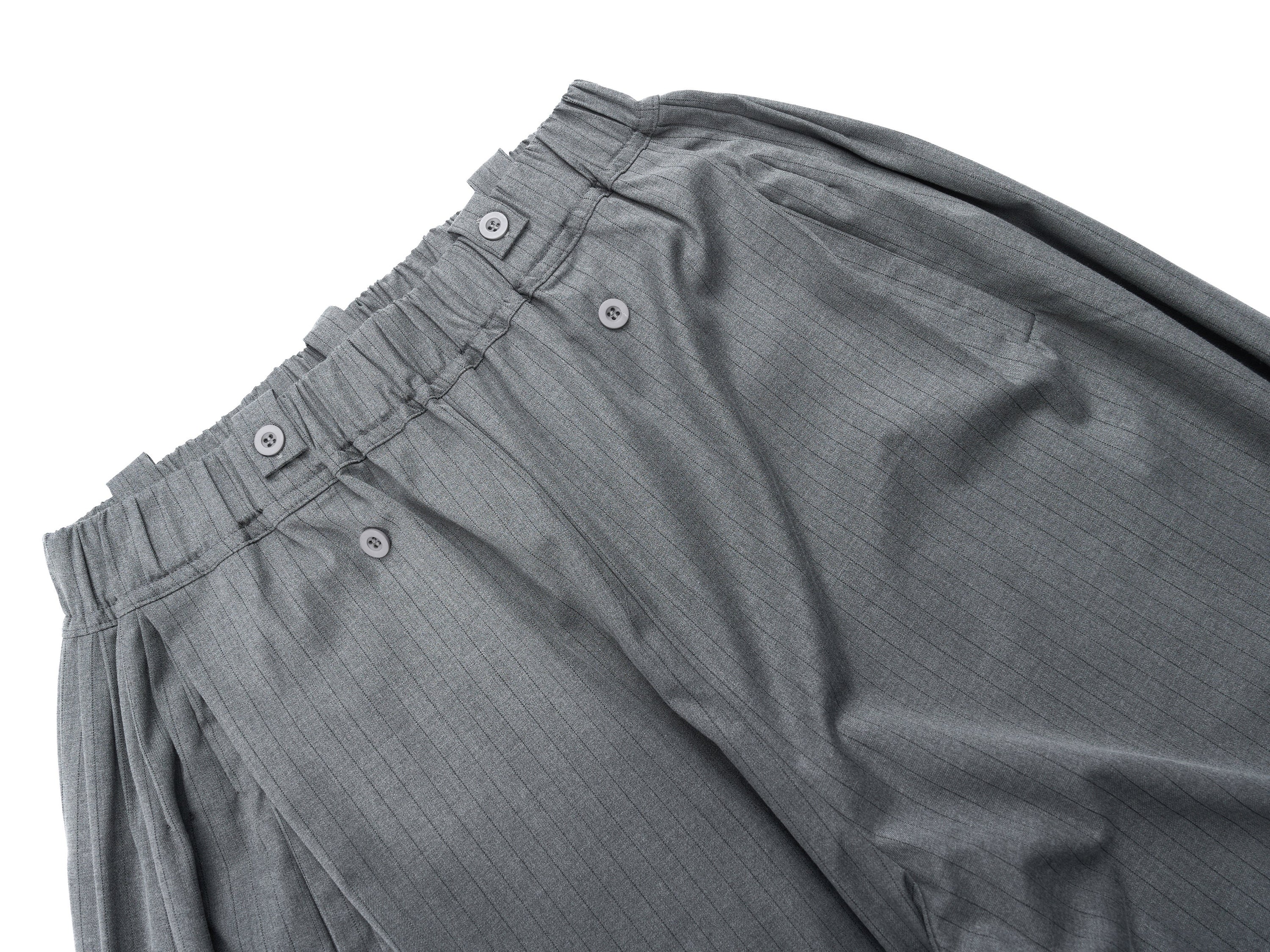 Dual-Button Pinstripe Wide-Leg Trousers | Relaxed Fit