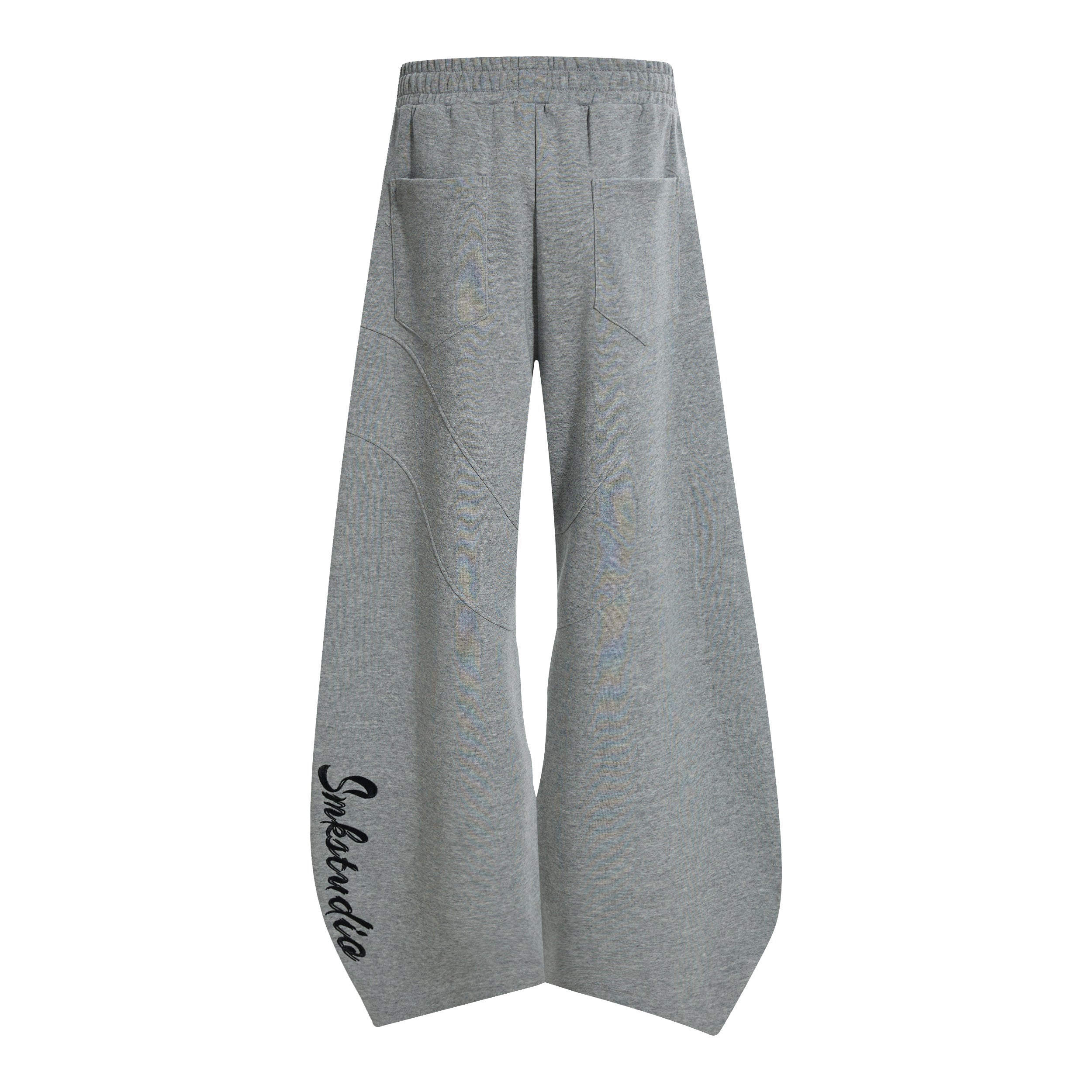 Omirad Curved Panel Wide-Leg Sweatpants | Streetwear Joggers