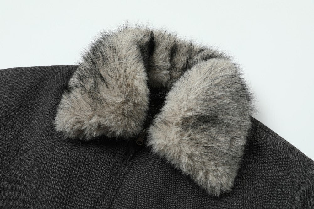 Omirad Faux Fur-Lined Sherpa Winter Jacket | Detachable Collar