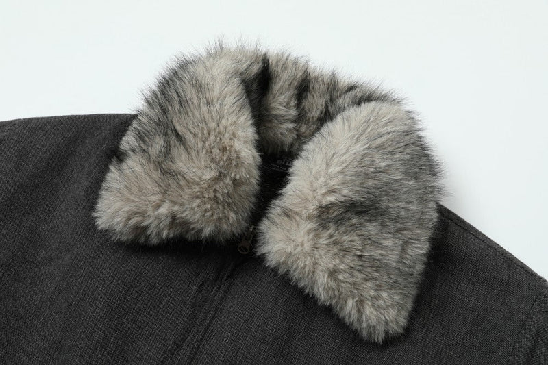Omirad Faux Fur-Lined Sherpa Winter Jacket | Detachable Collar