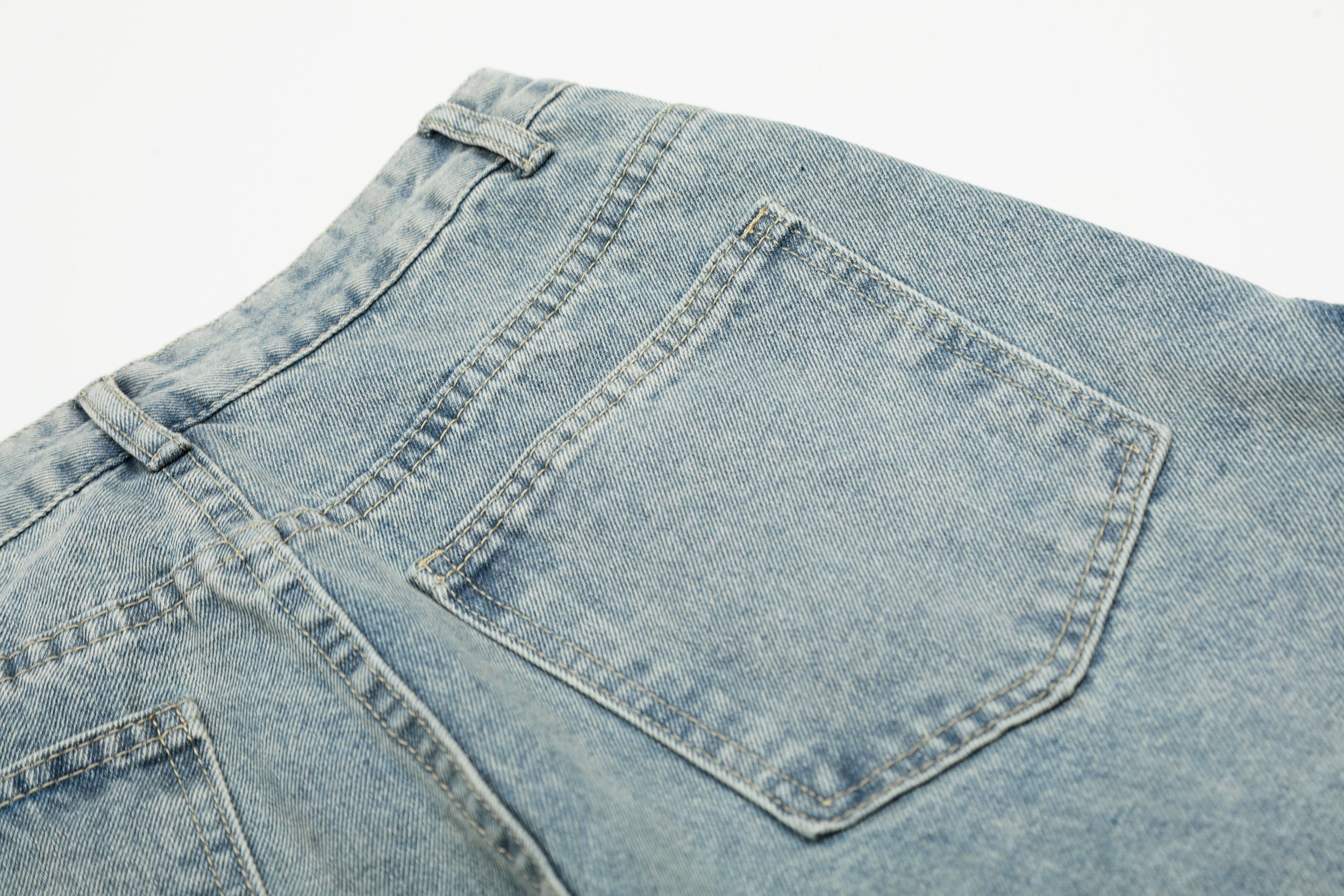 Multi-Layer Cargo Denim Pants | Wide-Leg Streetwear Jeans