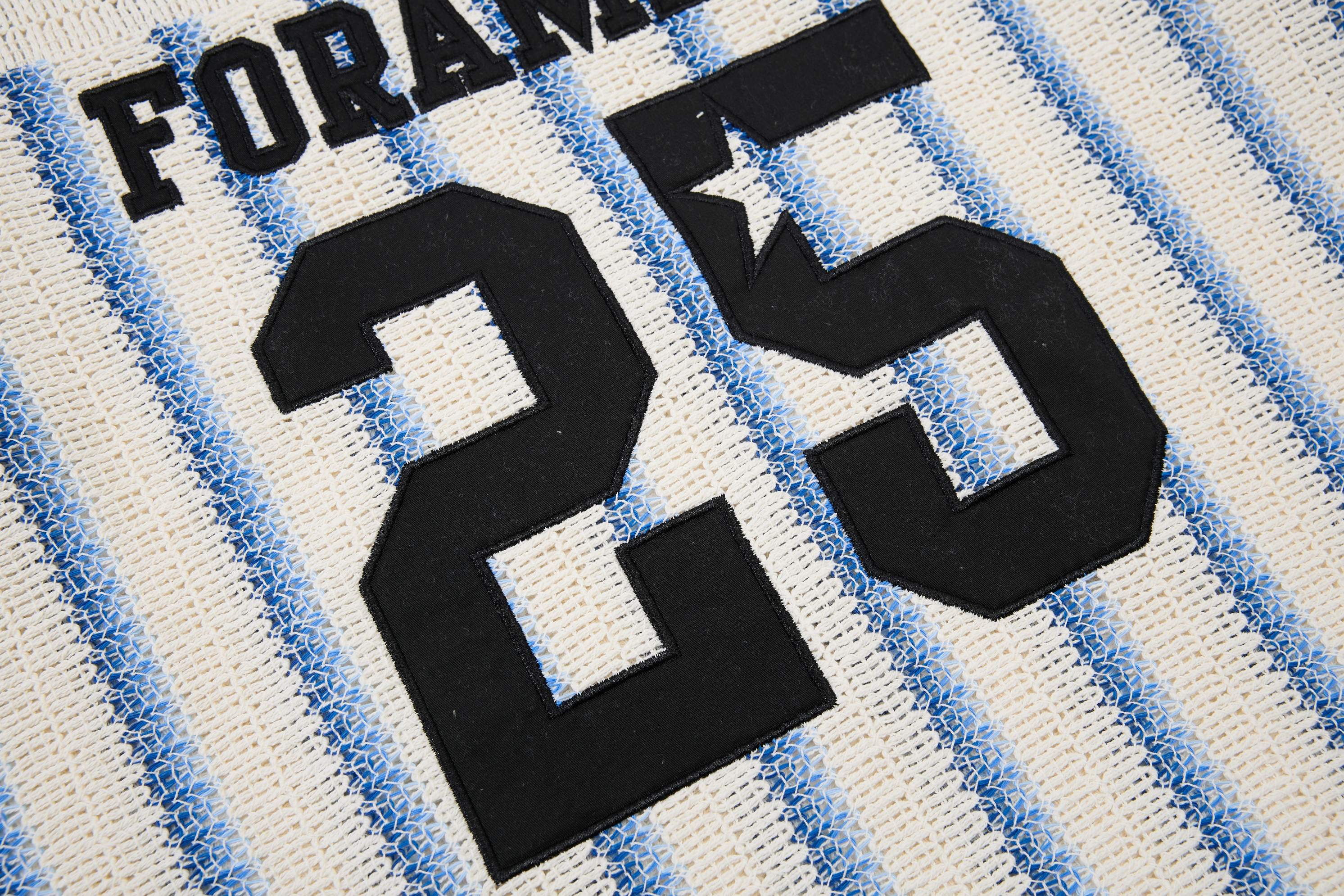 Omirad Varsity Stripe Knit Tee | Collegiate Streetwear