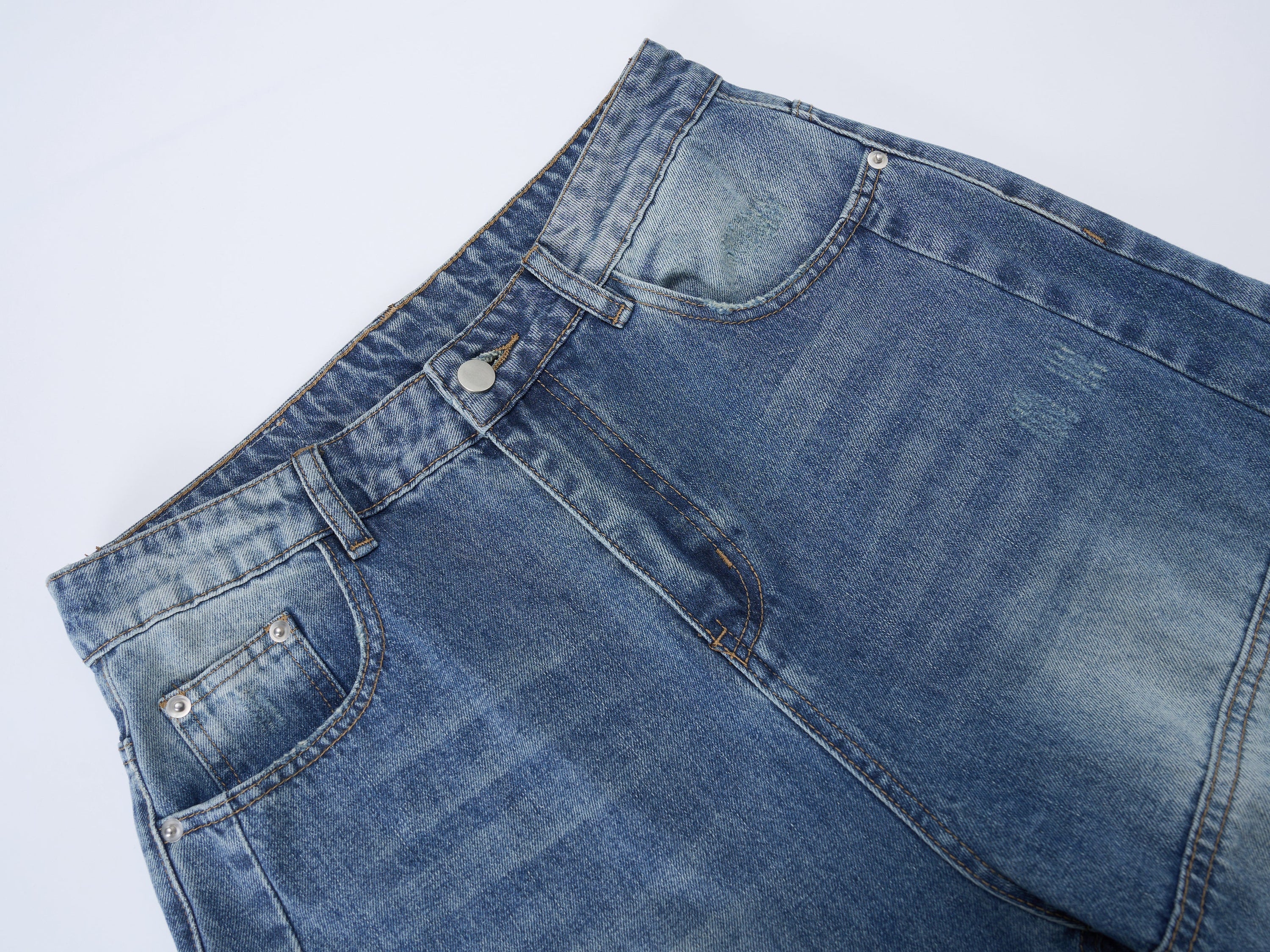 Multi-Panel Vintage Barrel Leg Jeans | Wide Leg Denim