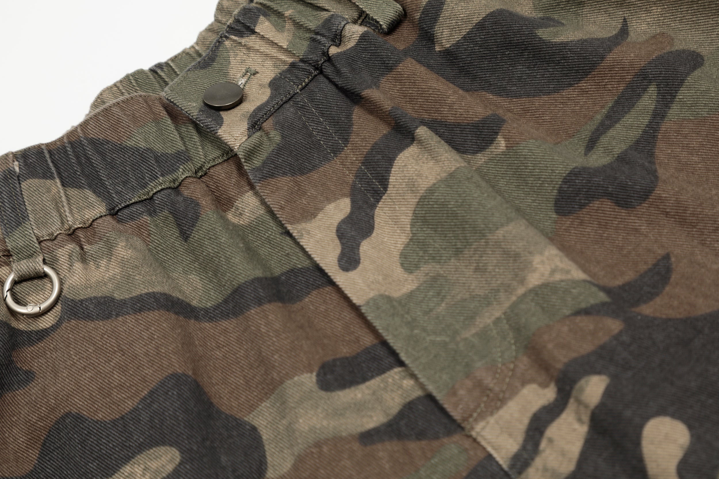 Men's Camo Cargo Shorts | Elastic Waist Utility Shorts