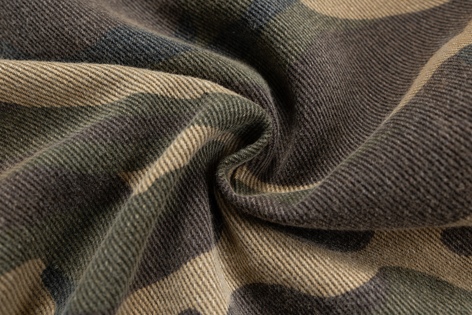 Omirad Layered Camo Denim Hybrid Cargo Pants