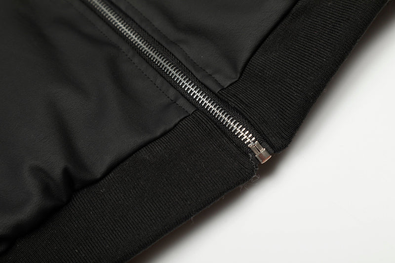 Faux Fur Collar Gothic Embroidered Bomber Jacket | Streetwear
